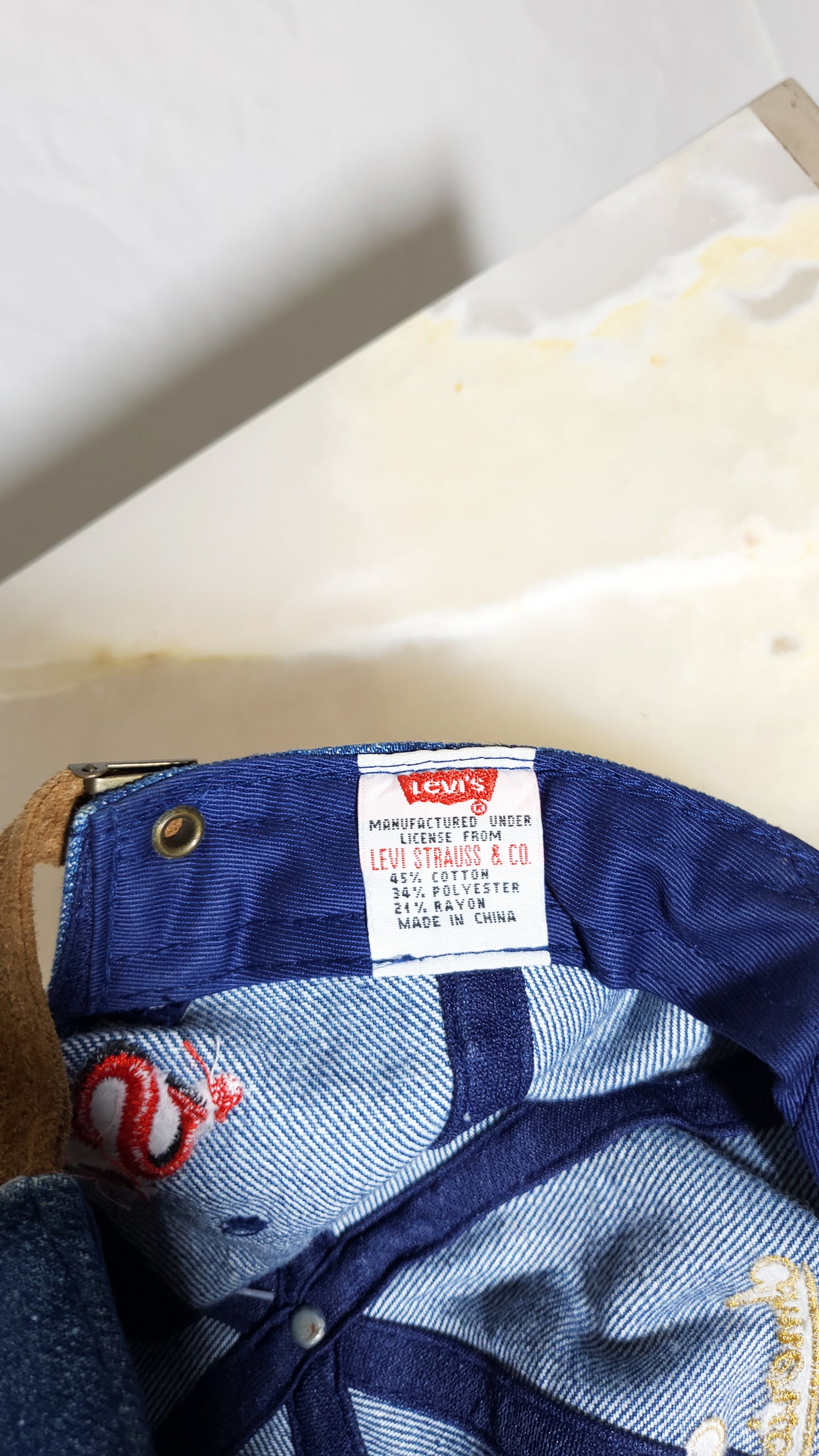 Vintage Levi’s Denim & Suede Cap