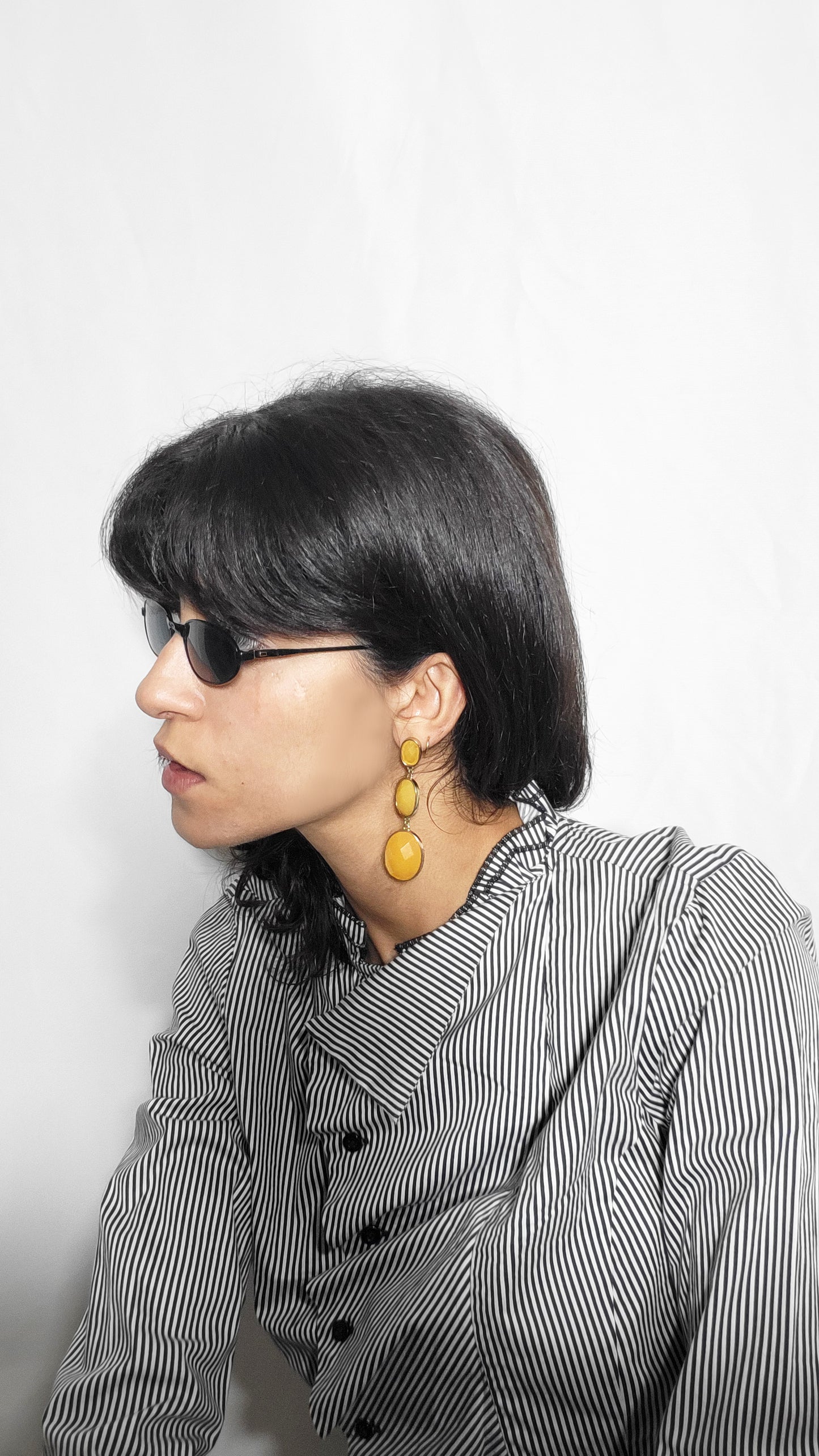 Vintage Orange Cascade Drop Earrings