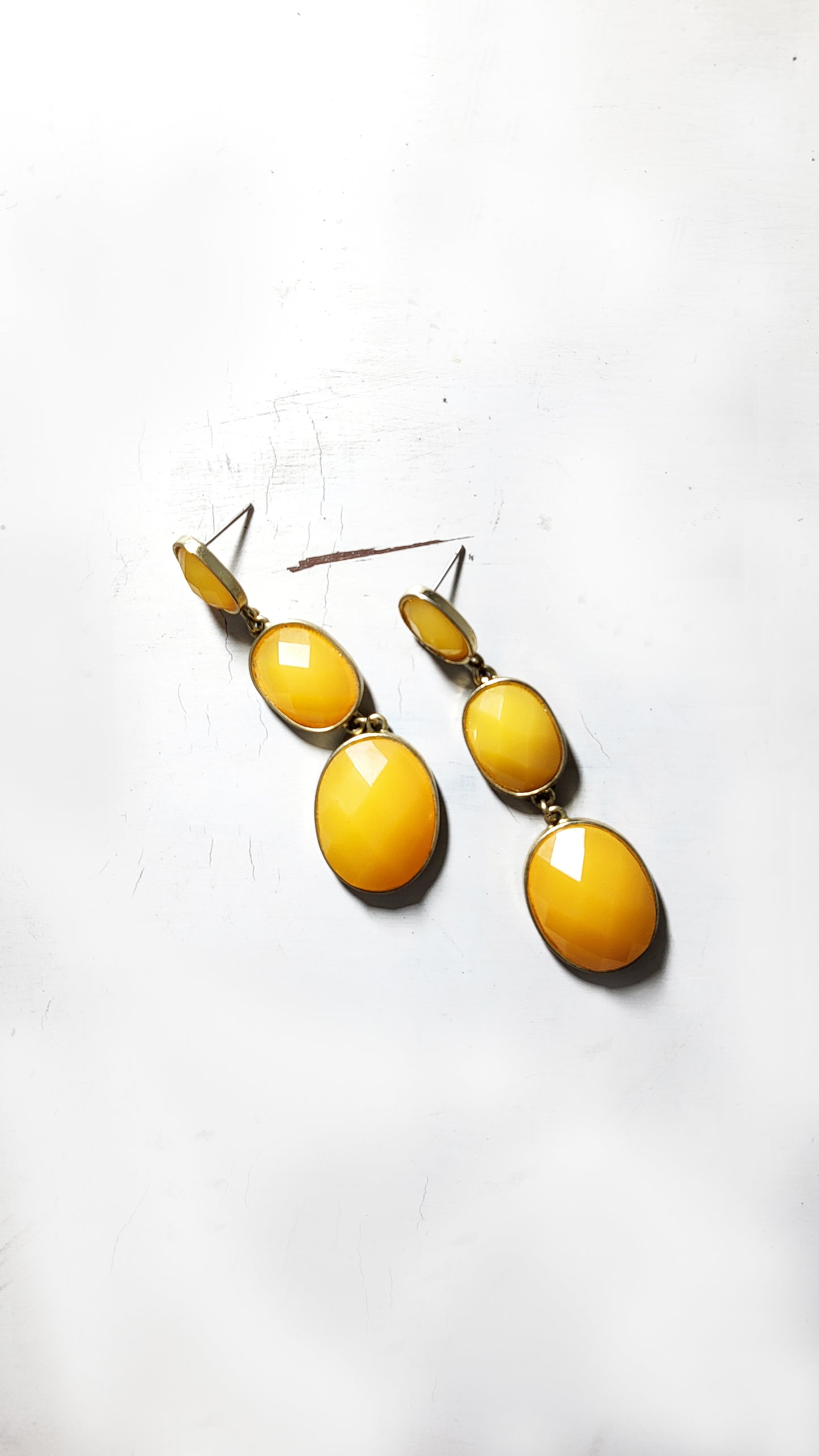 Vintage Orange Cascade Drop Earrings