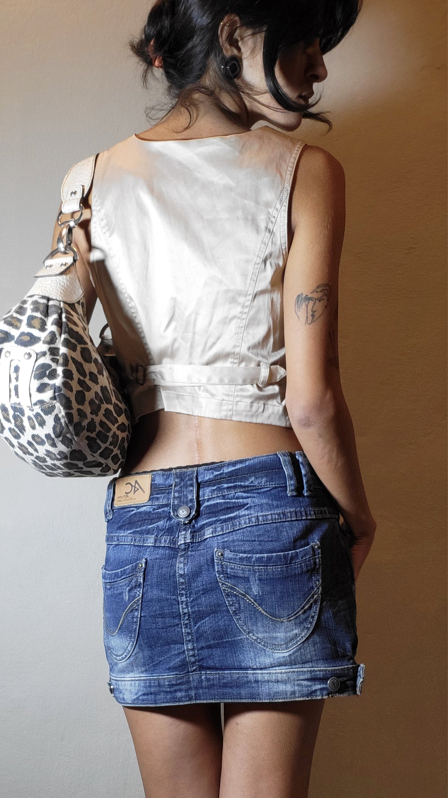 Vintage Satin Fitted Vest Top