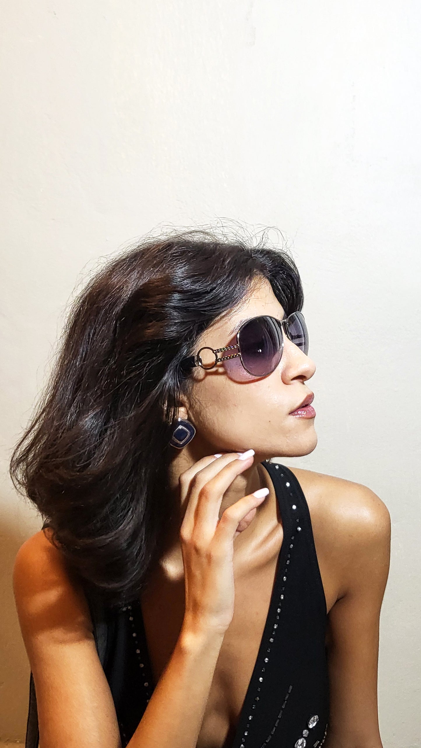 Lancetti Chain-Link Sunglasses — Made in Italy