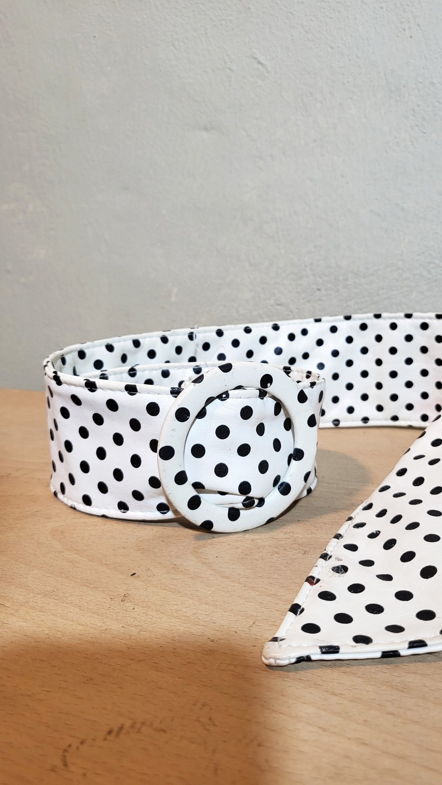 White Polka-Dot Belt