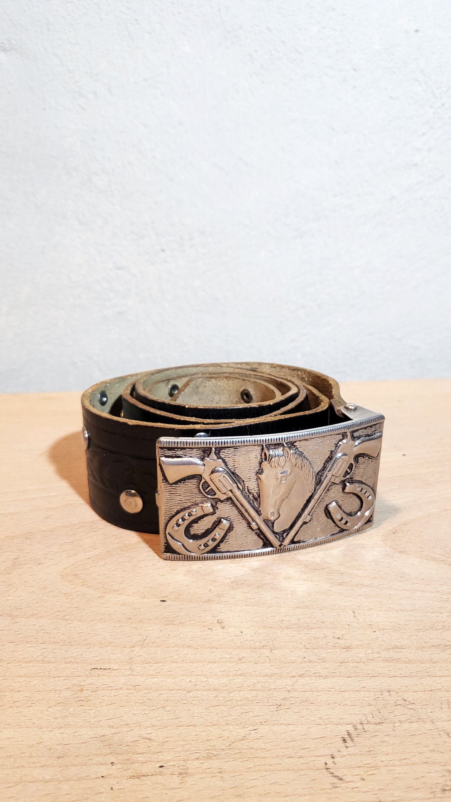 Western Studded Leather Belt