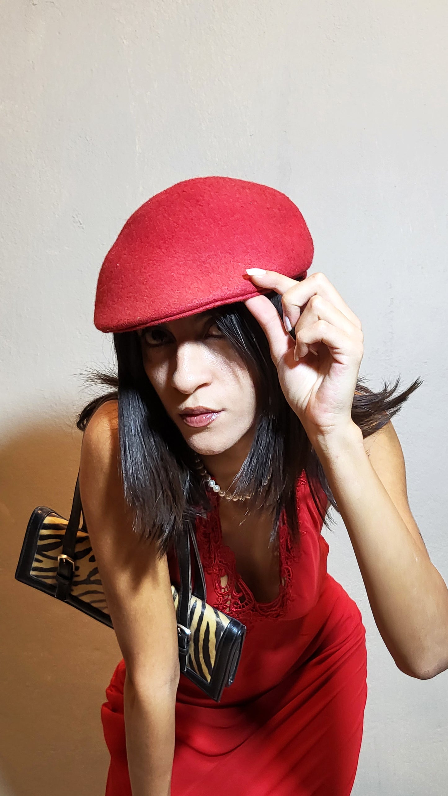 Ruby Wool Parisian Beret