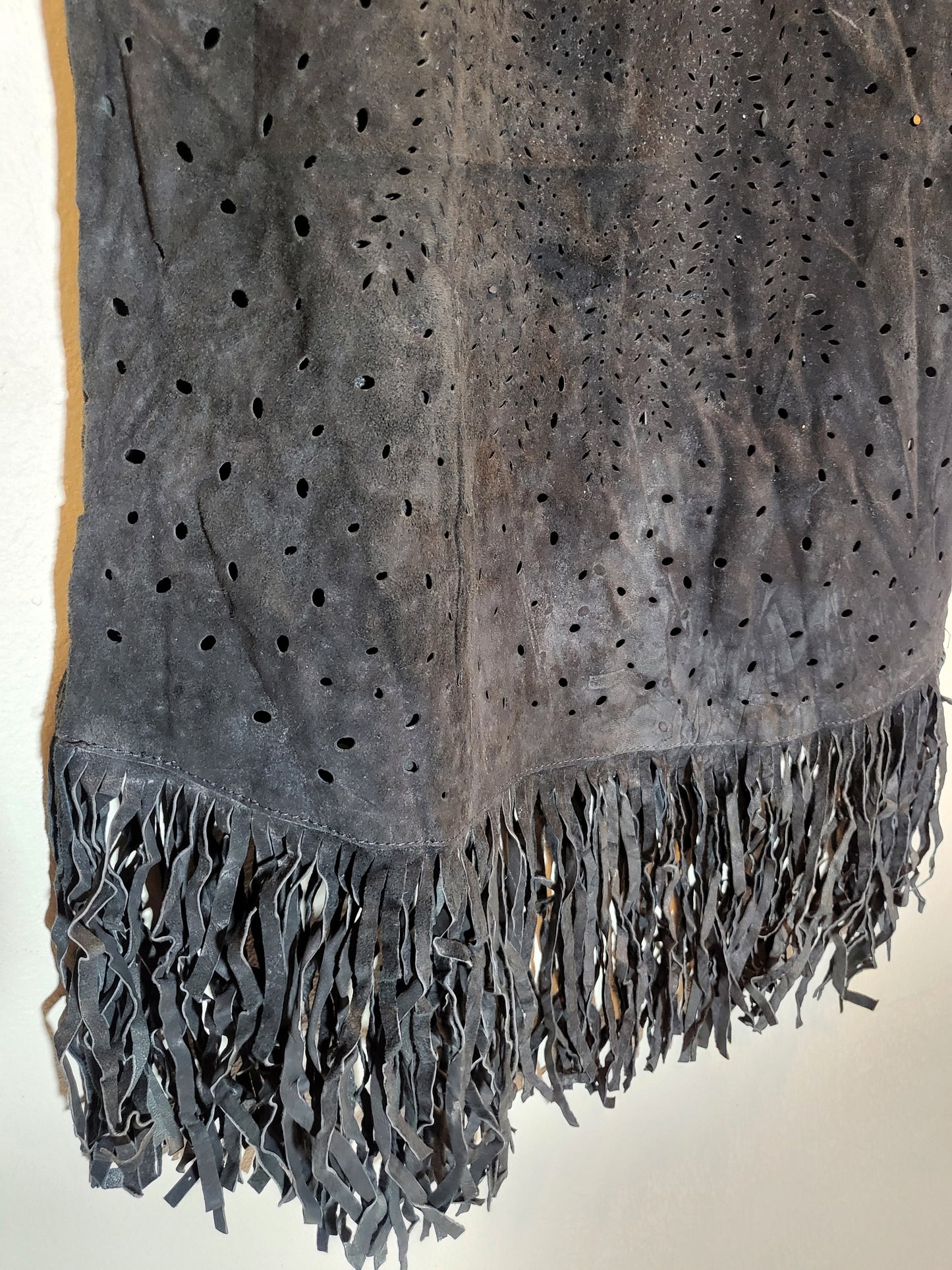 Genuine Suede Fringe Mini Dress