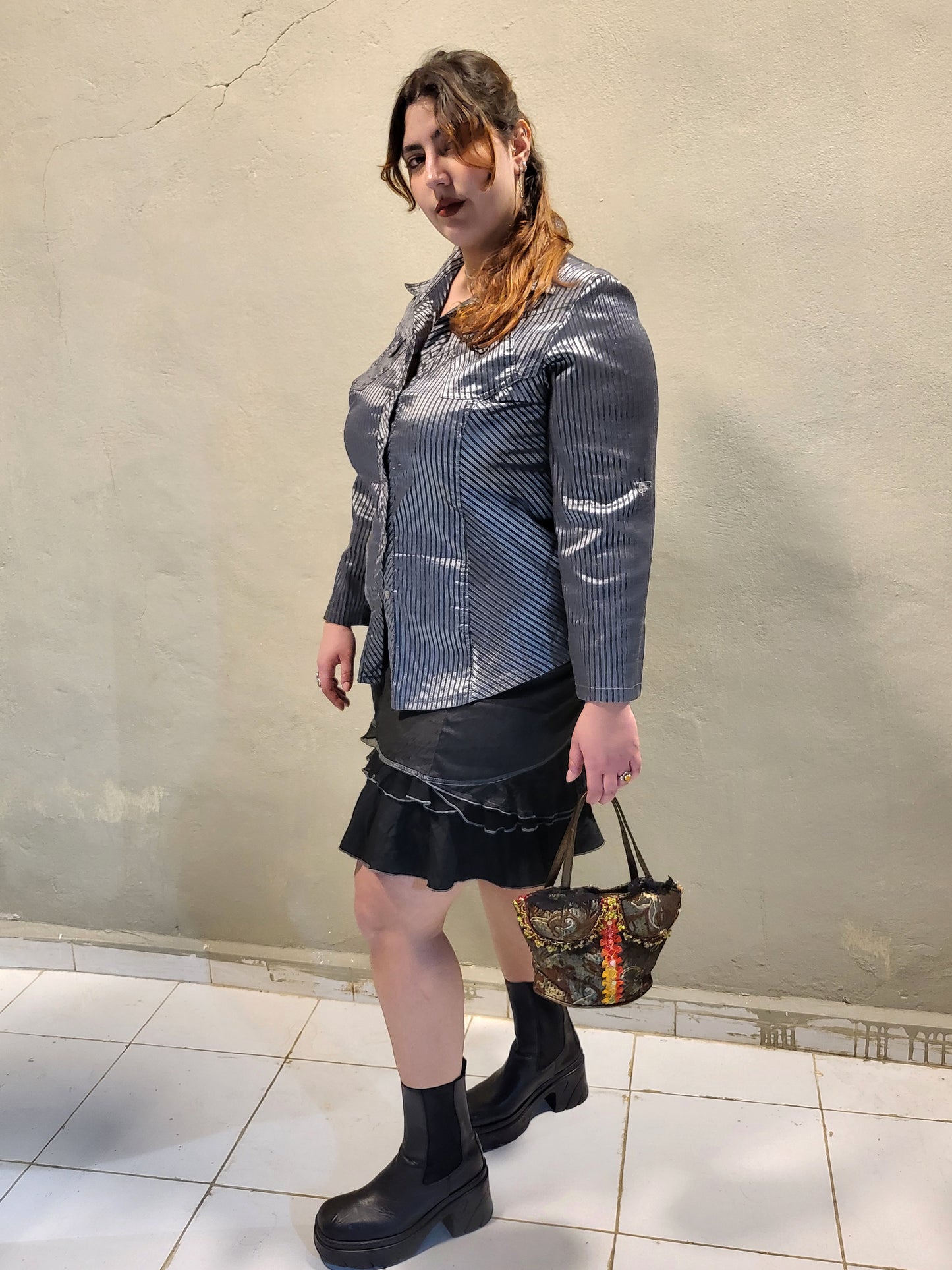 Embroidered Corset Mini Bag