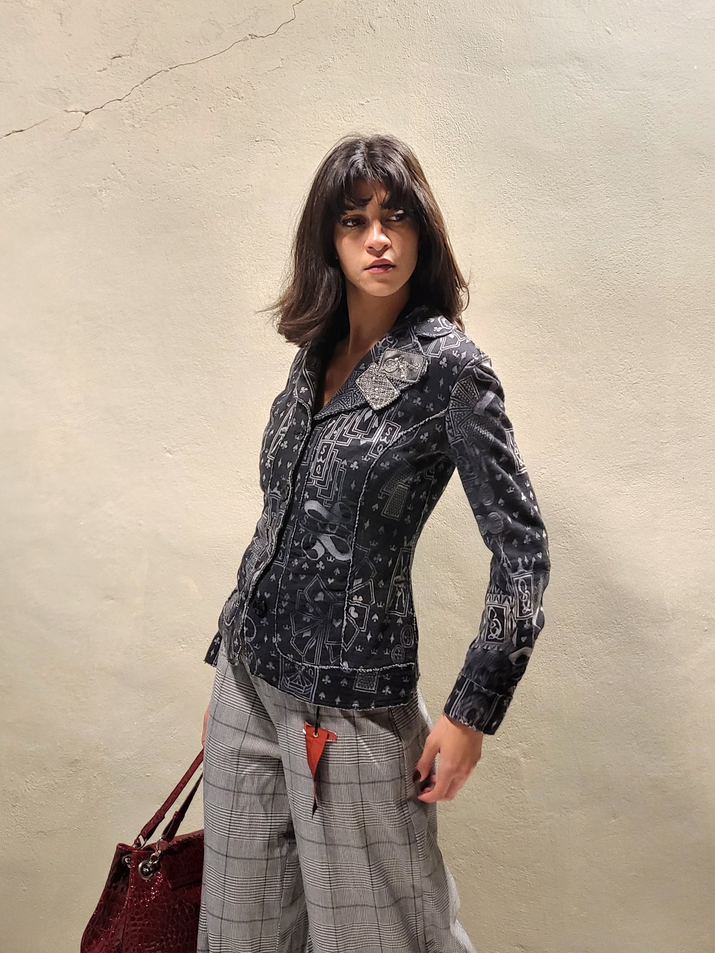 Save The Queen Printed Fitted Jacket