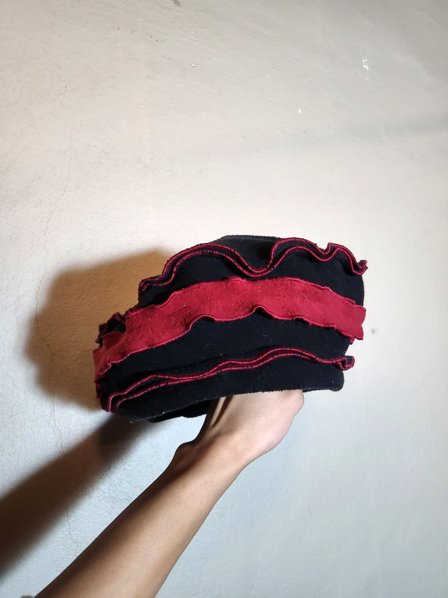 Black & Red Wool Hat
