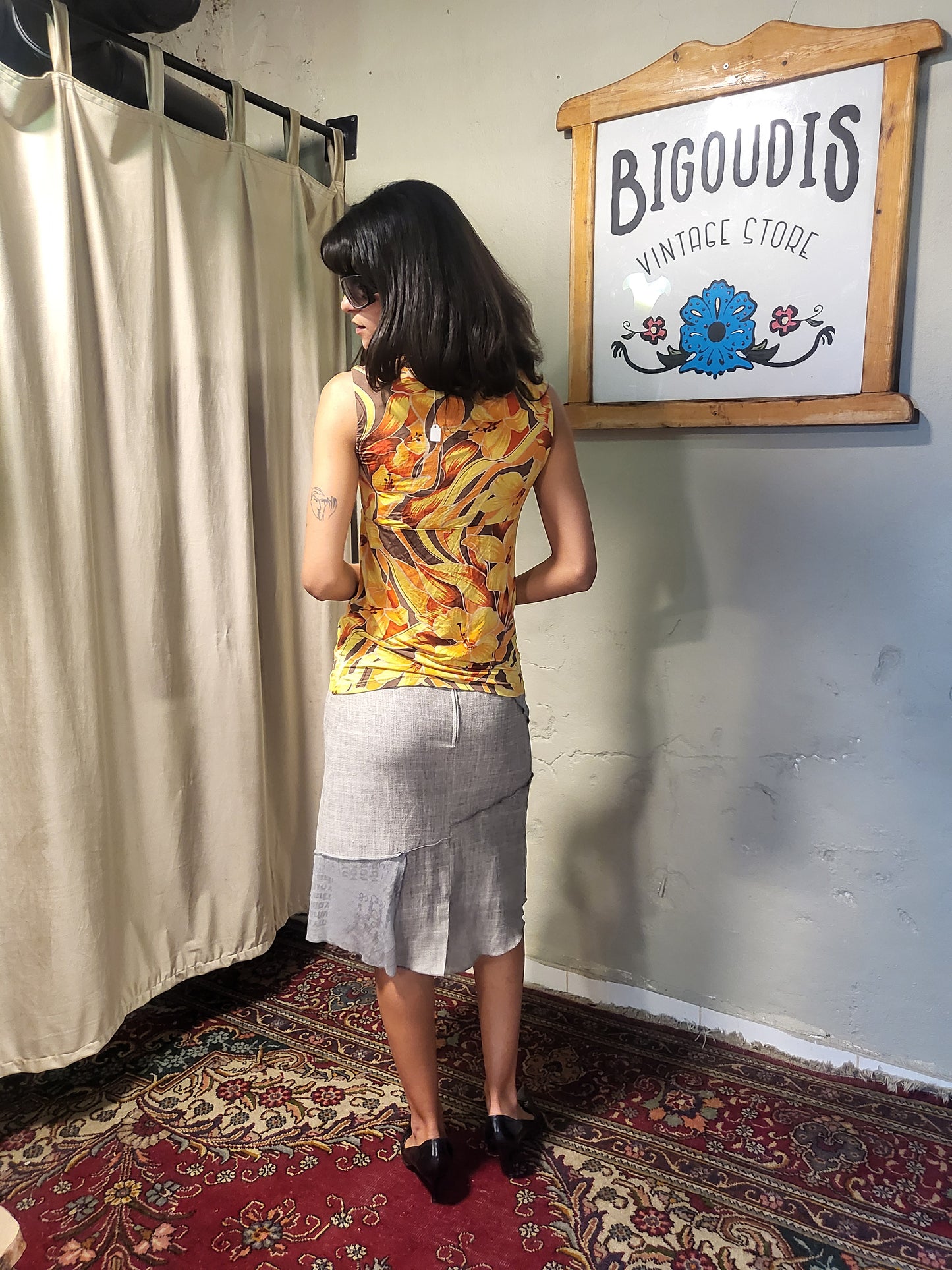 Floral Ruched Tank Top