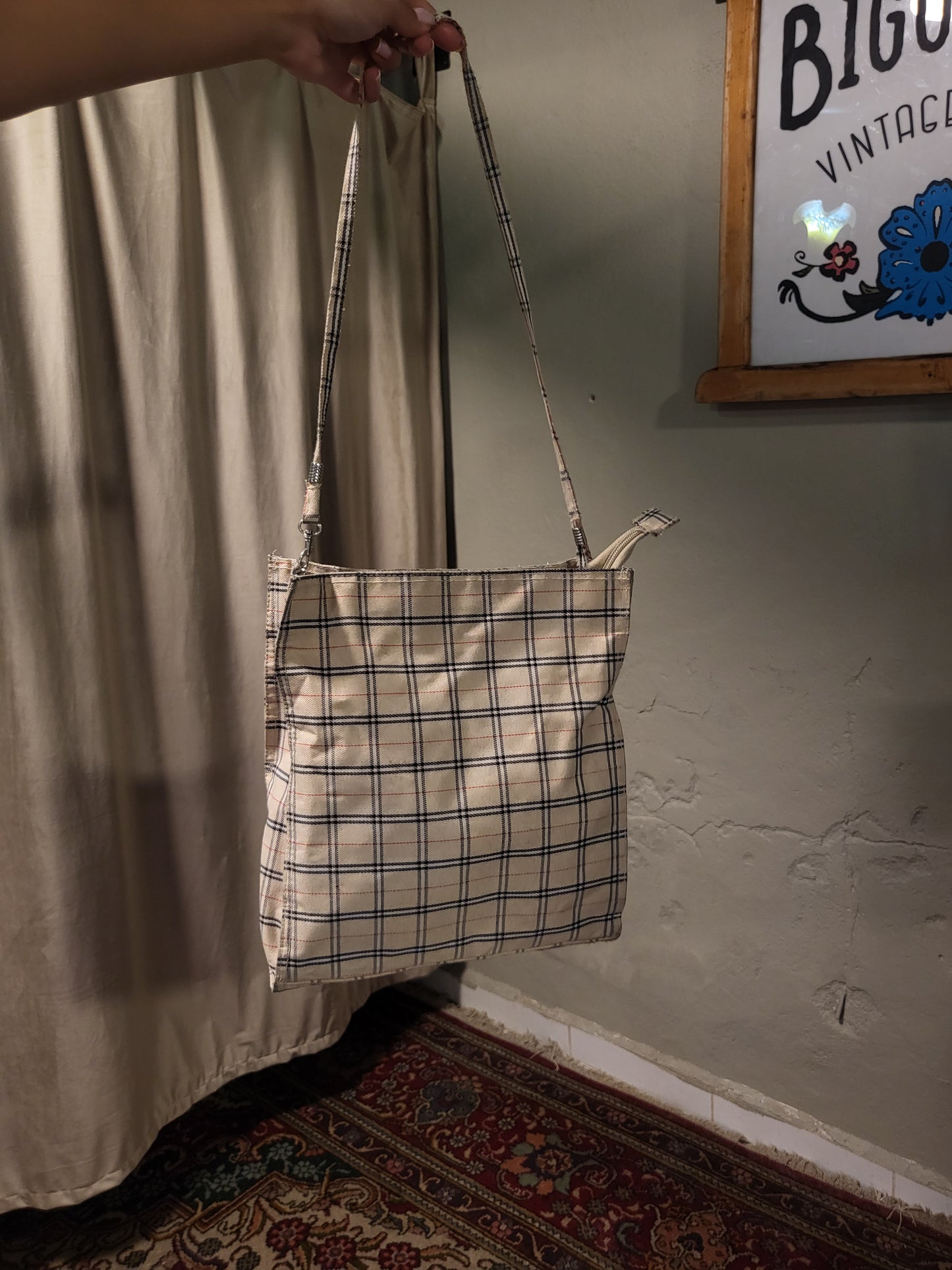 90s Plaid Shoulder Bag