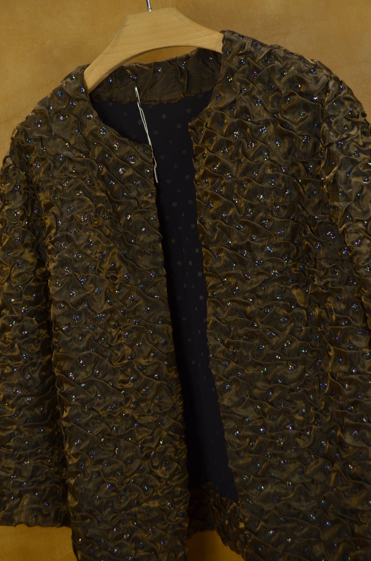 Vintage Brown Embellished Jacket