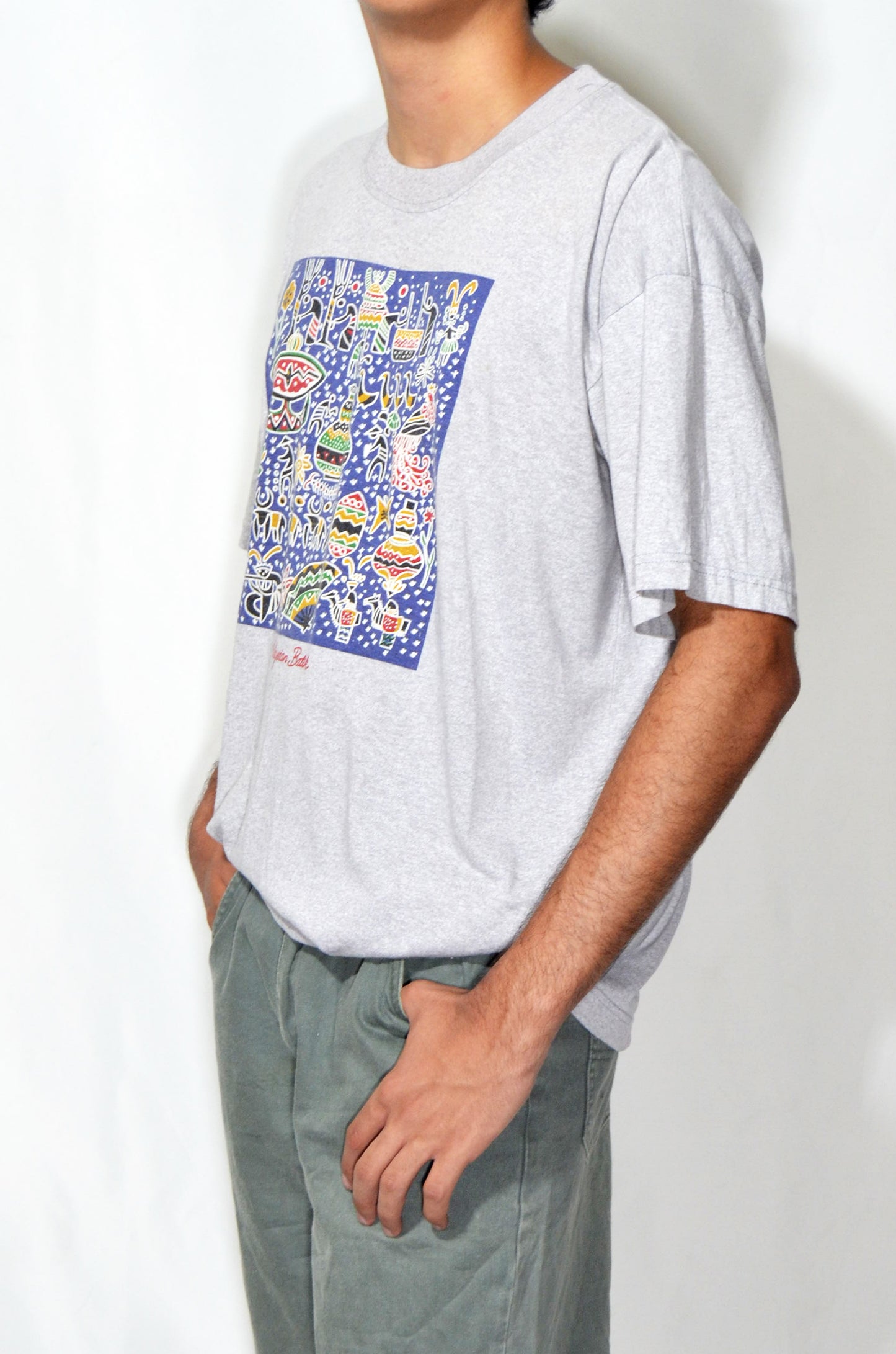 Grey Vintage Illustrated T-shirt