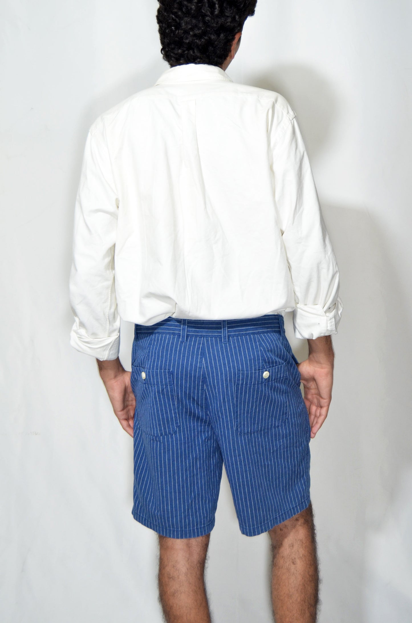 Blue Vintage Striped Shorts