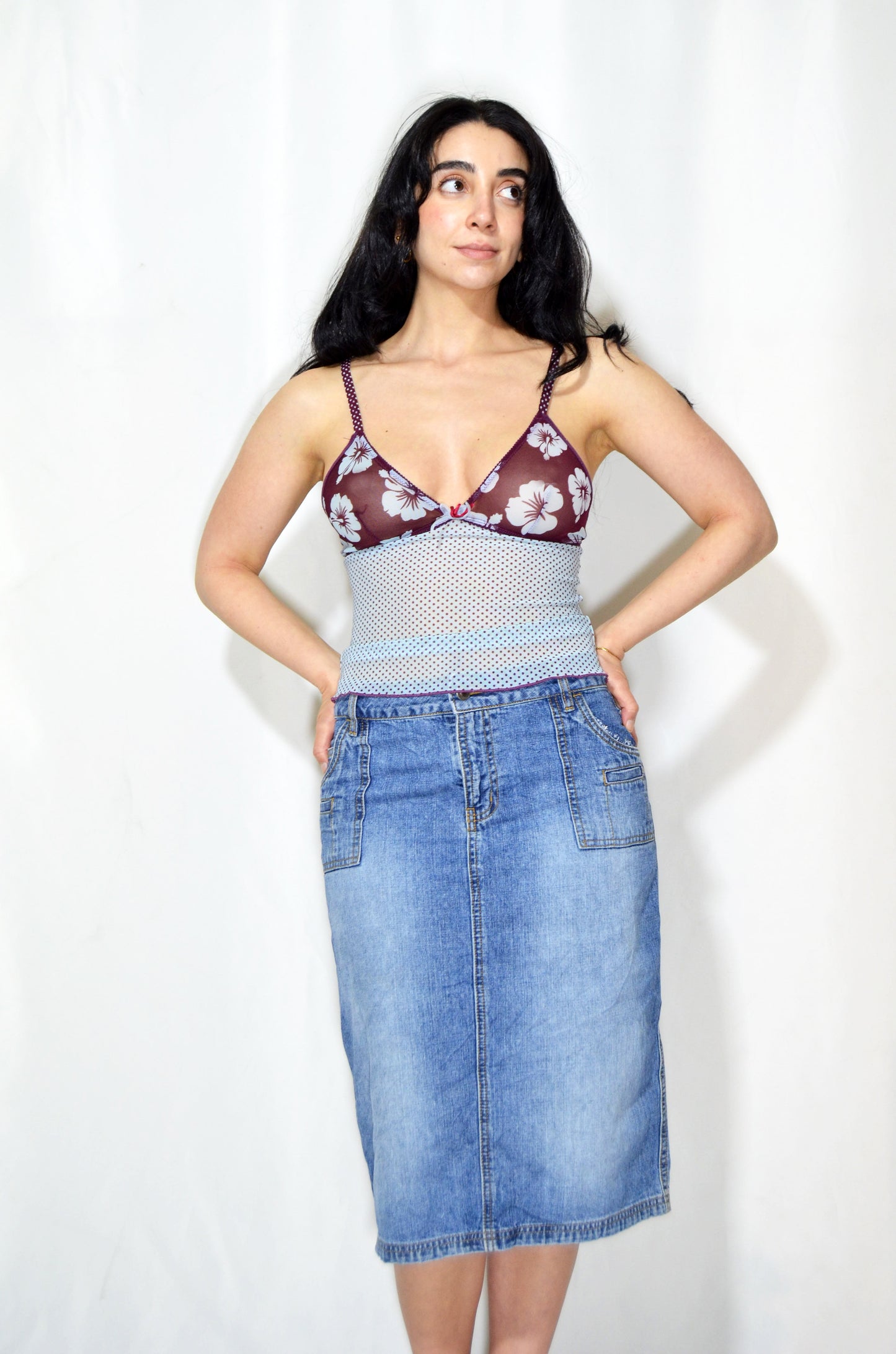 Blue Vintage Denim Skirt