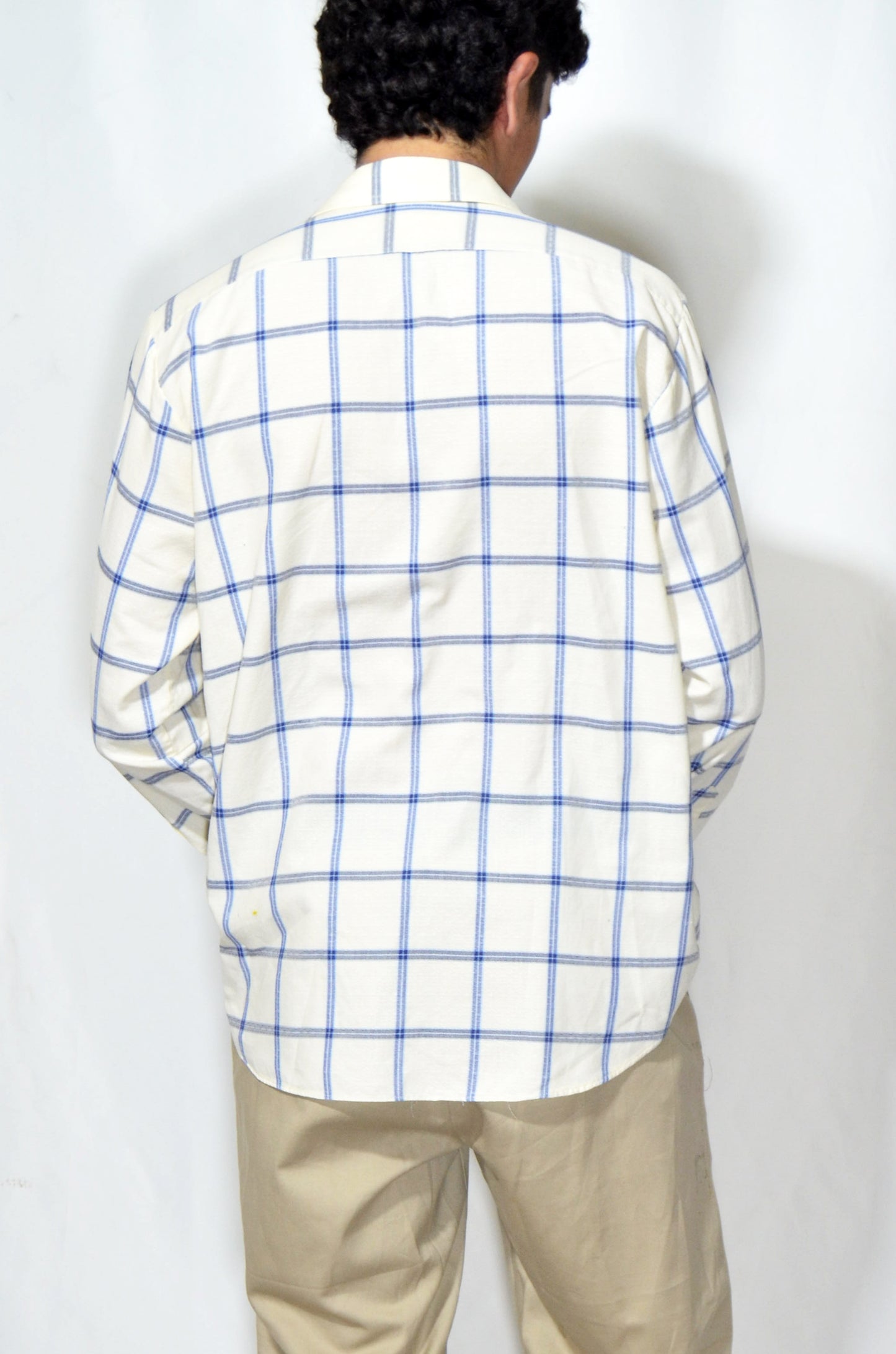 Blue & White Vintage Checkered Shirt