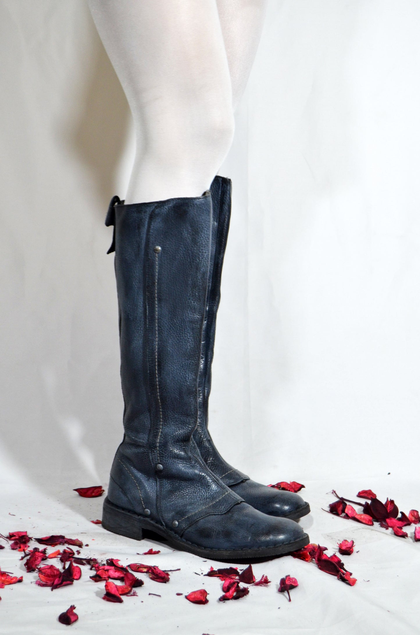 "Kickers" Blue Vintage Leather Boots