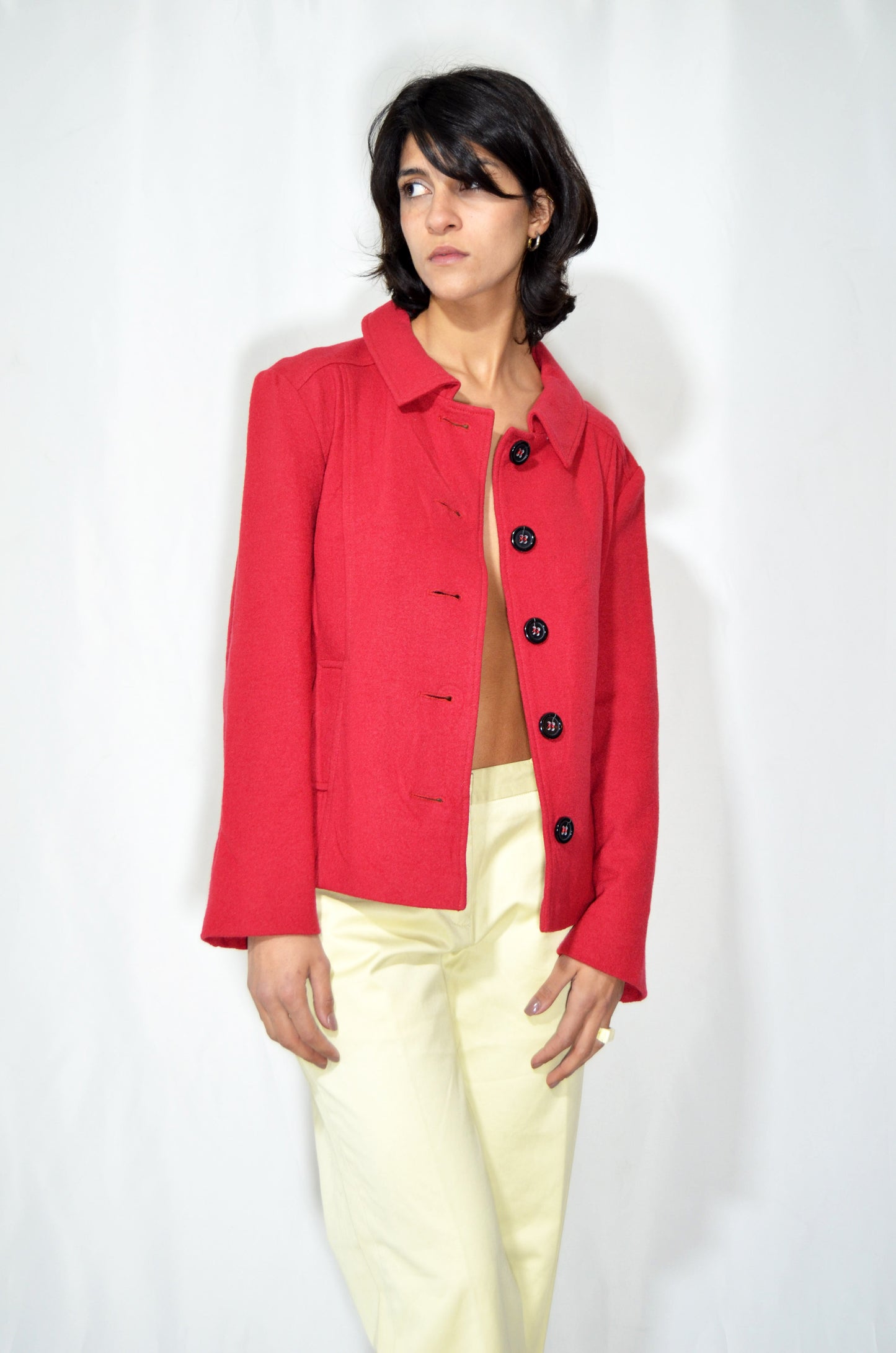 "Daniel Hechter Paris" Red Wool Vintage Jacket