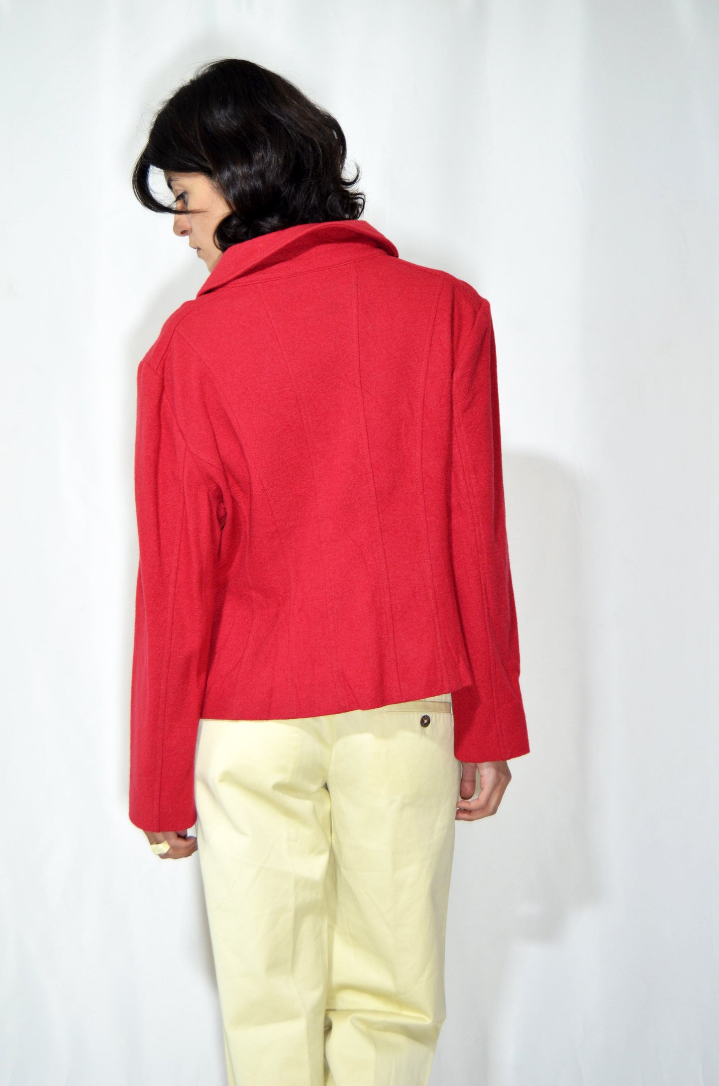 "Daniel Hechter Paris" Red Wool Vintage Jacket