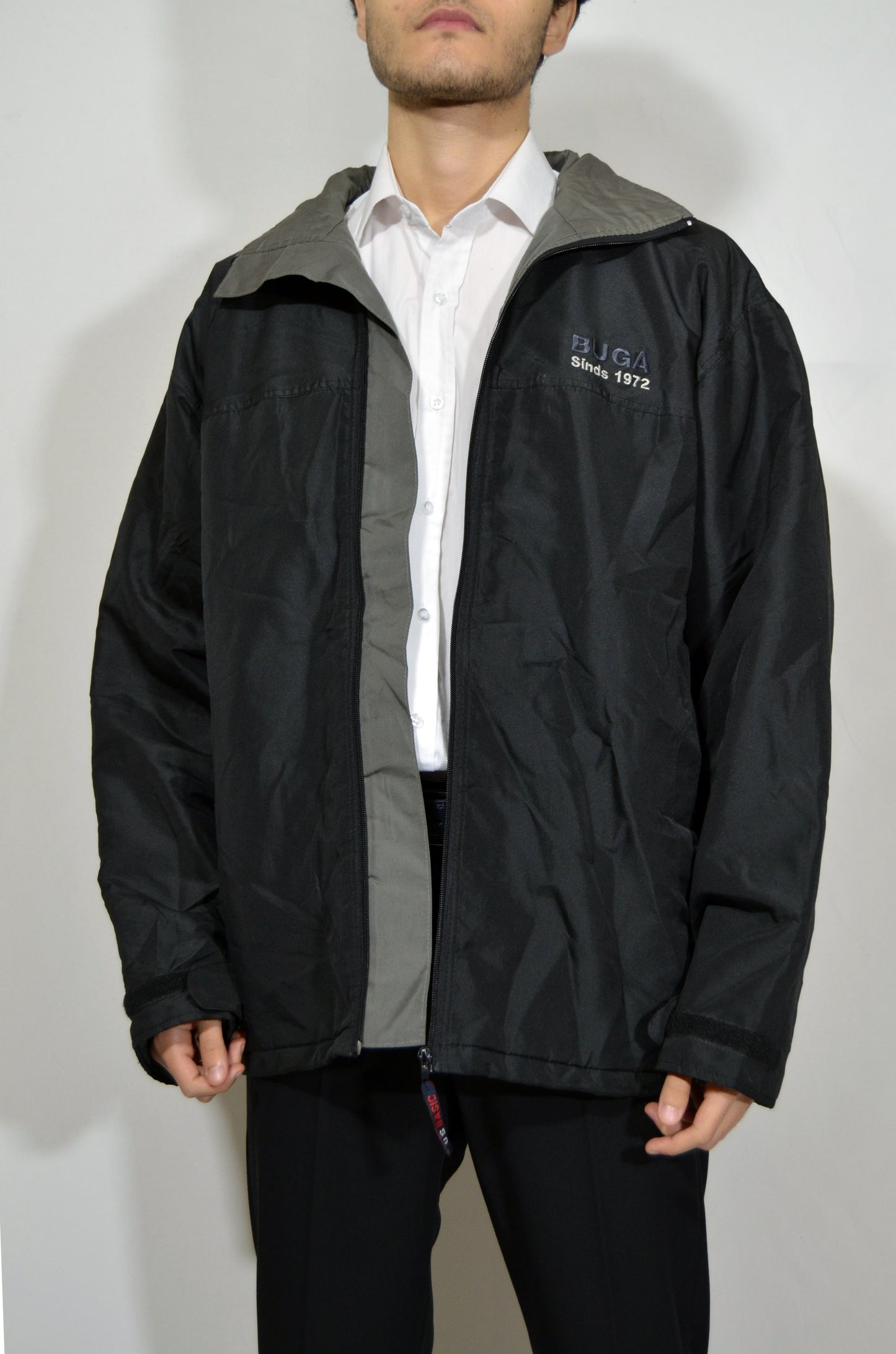"BUGA" Black Rain Coat