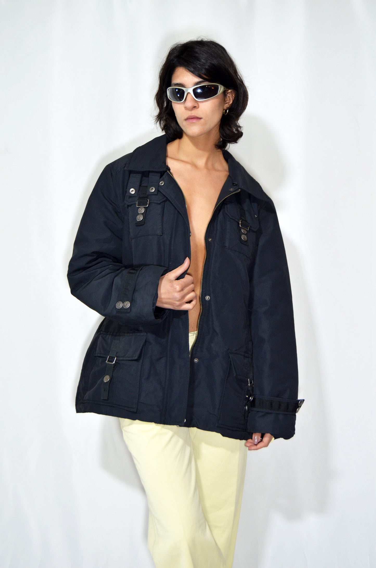 Black Waterproof Vintage Rain Coat
