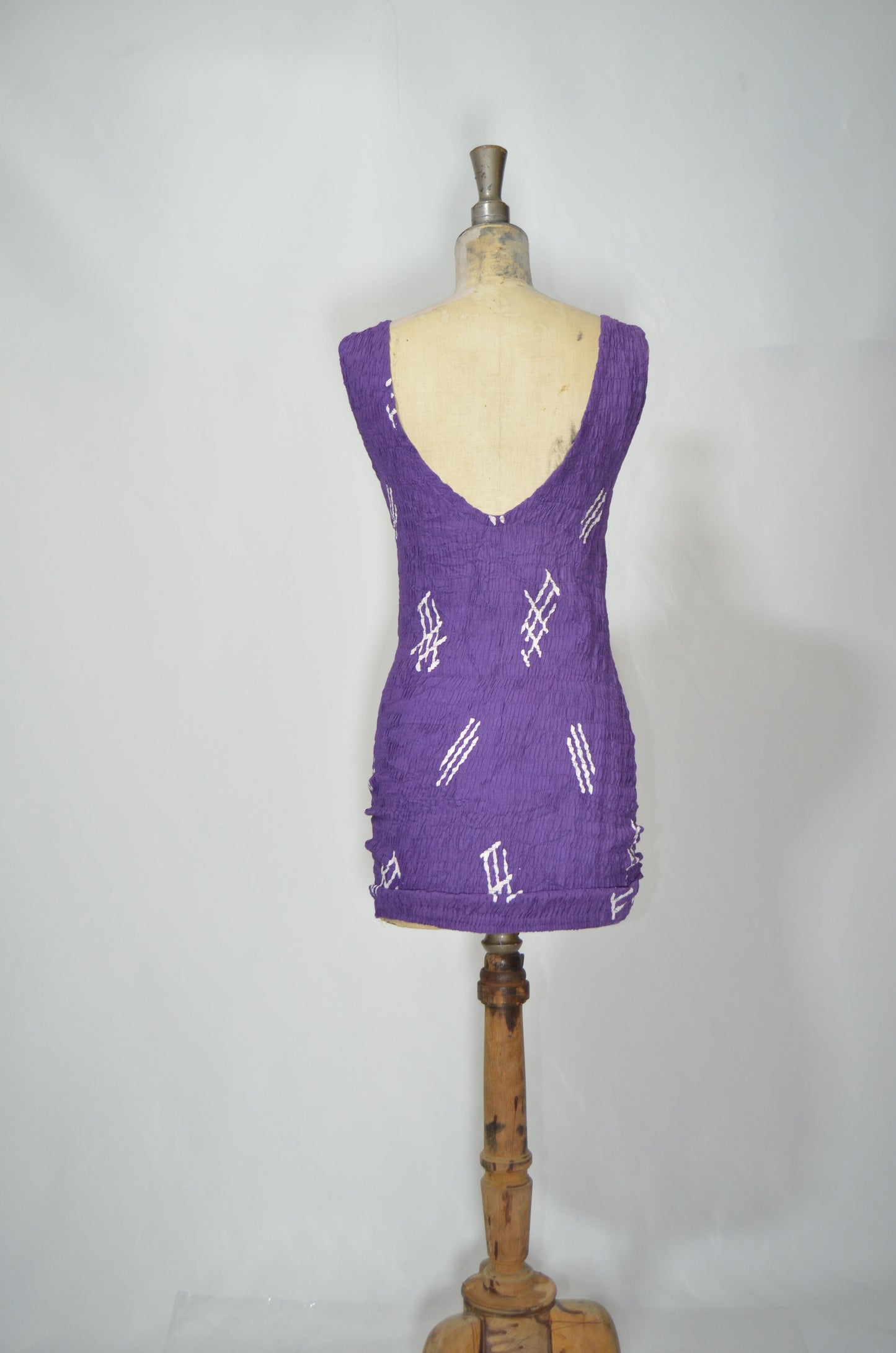 Purple Fitted Stretchy Mini Dress