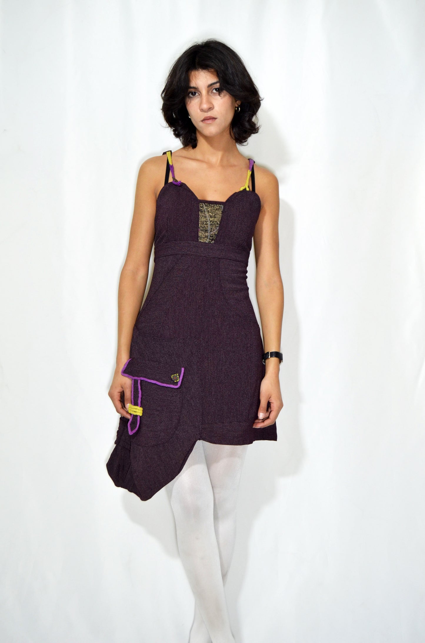Purple Vintage Asymmetrical Dress