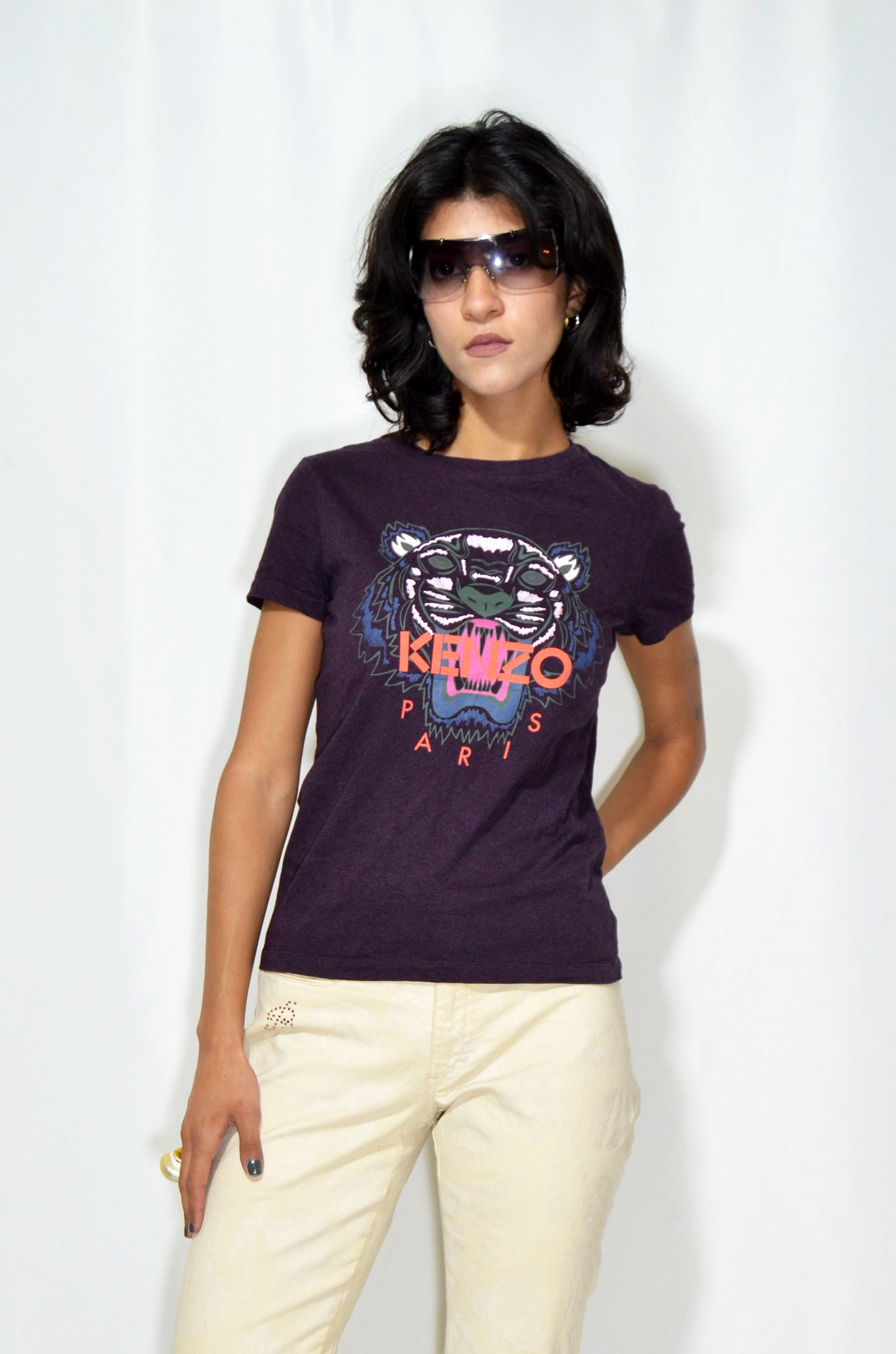 "Kenzo" Purple Fitted Vintage T-shirt