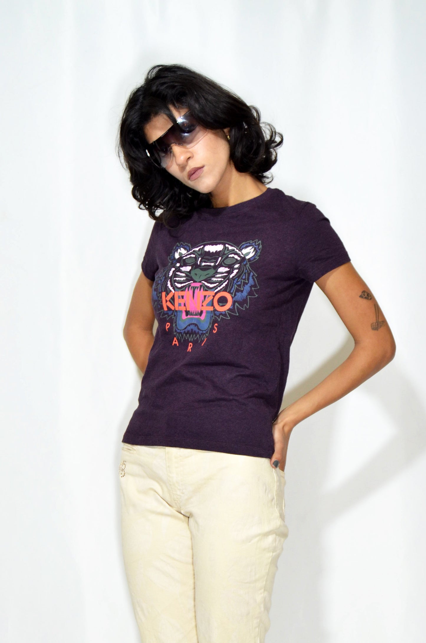 "Kenzo" Purple Fitted Vintage T-shirt