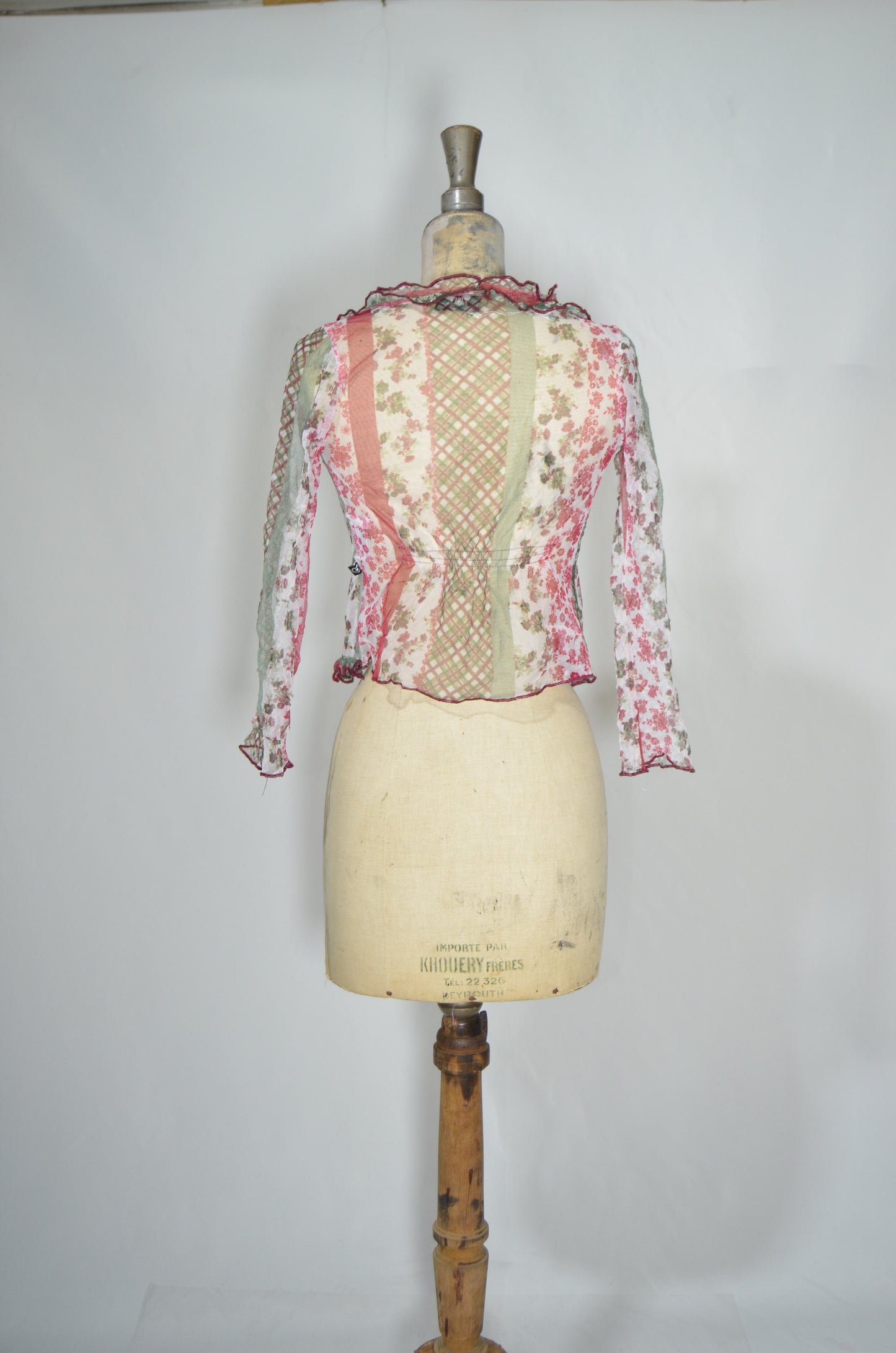 Pink Bolero Fitted Mesh Top