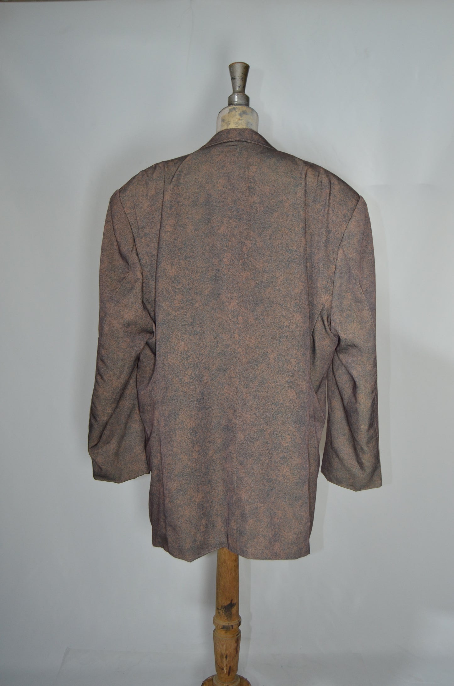 Brown Italian Collar Tailored Jacket