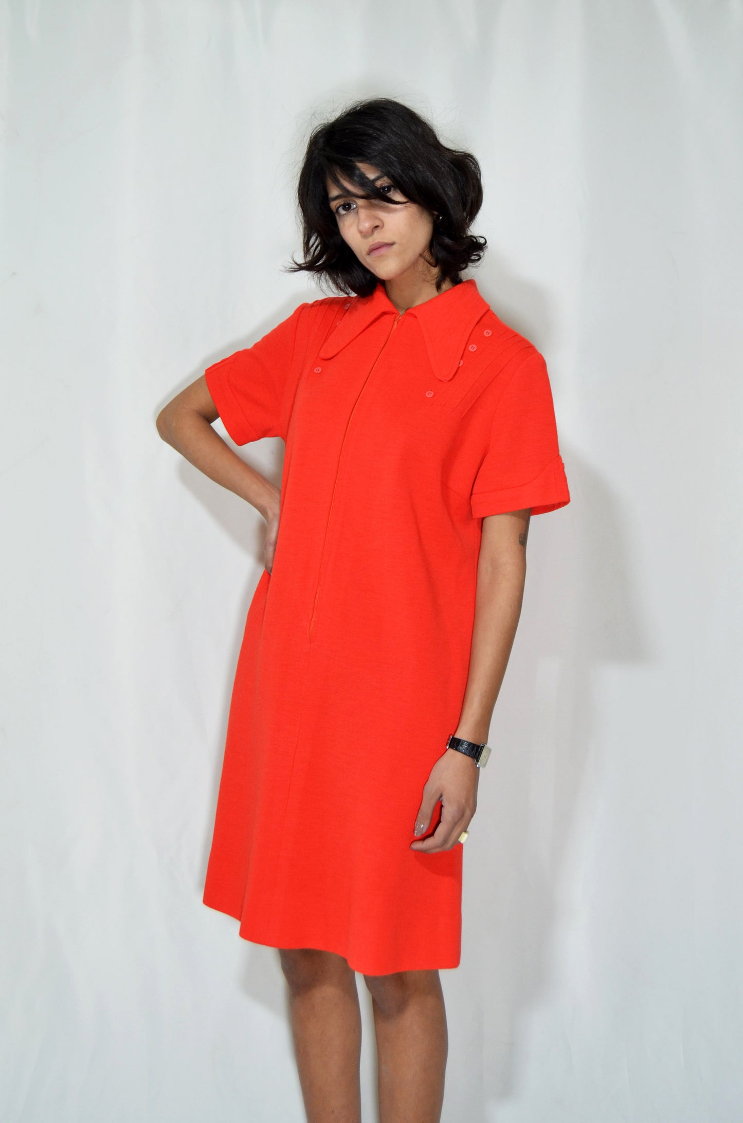 Red Vintage Midi Dress