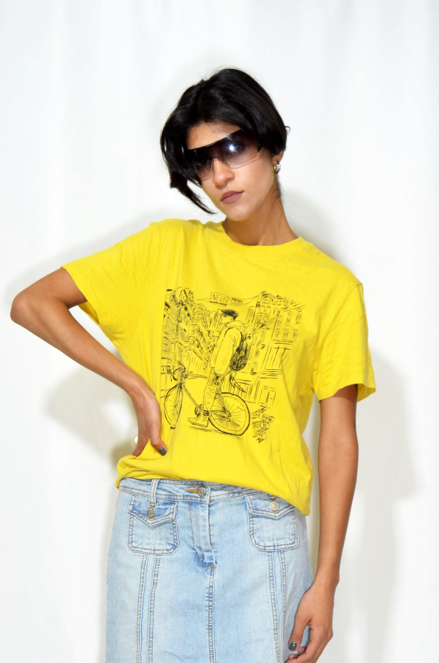 "Springfield" Yellow Vintage Illustrated T-shirt