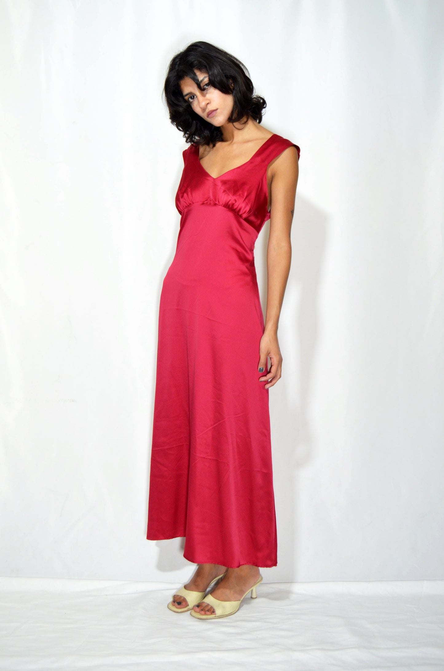 Pink Vintage Silky Dress