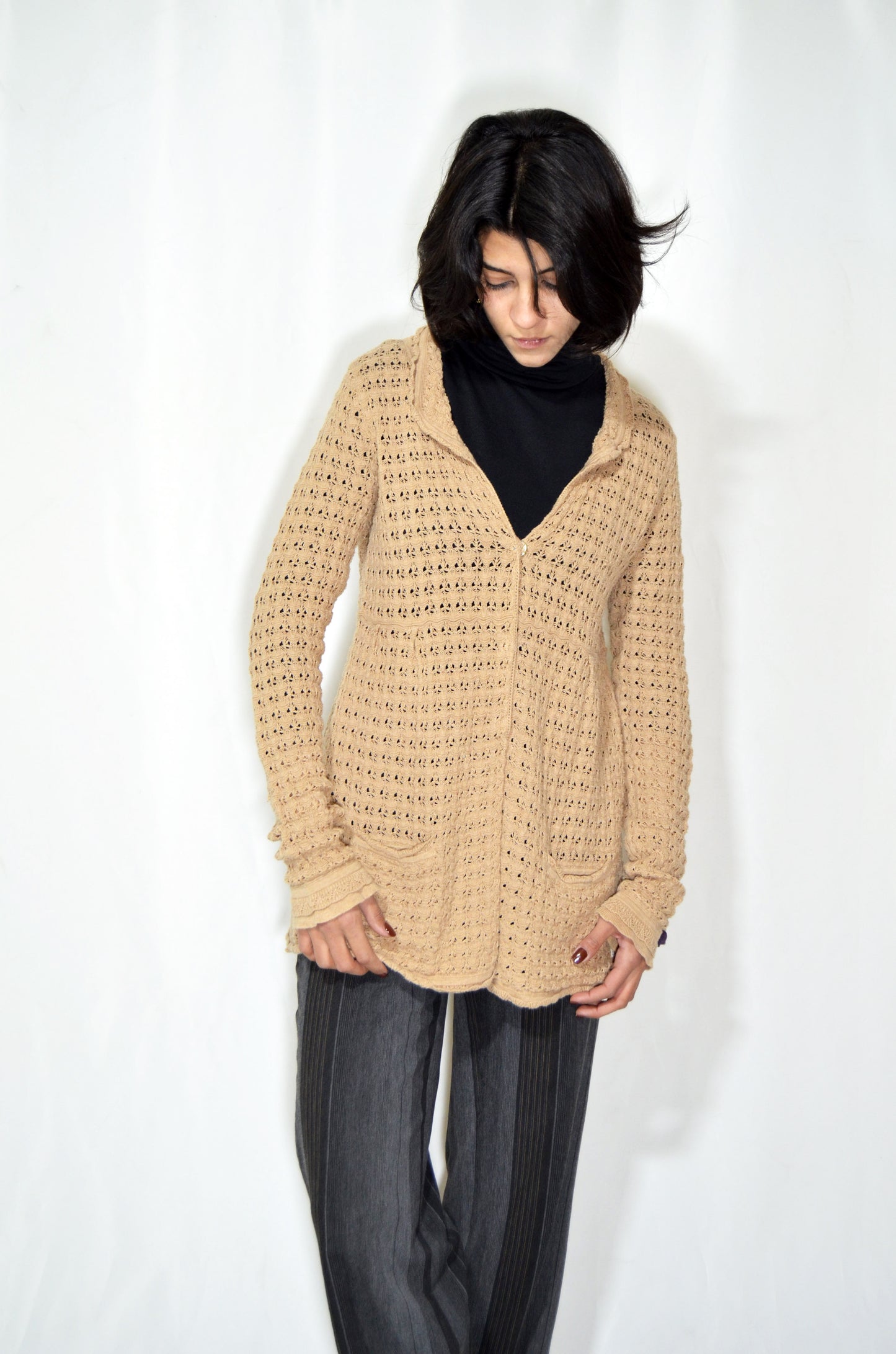 Beige Mercerised Vintage Sweater