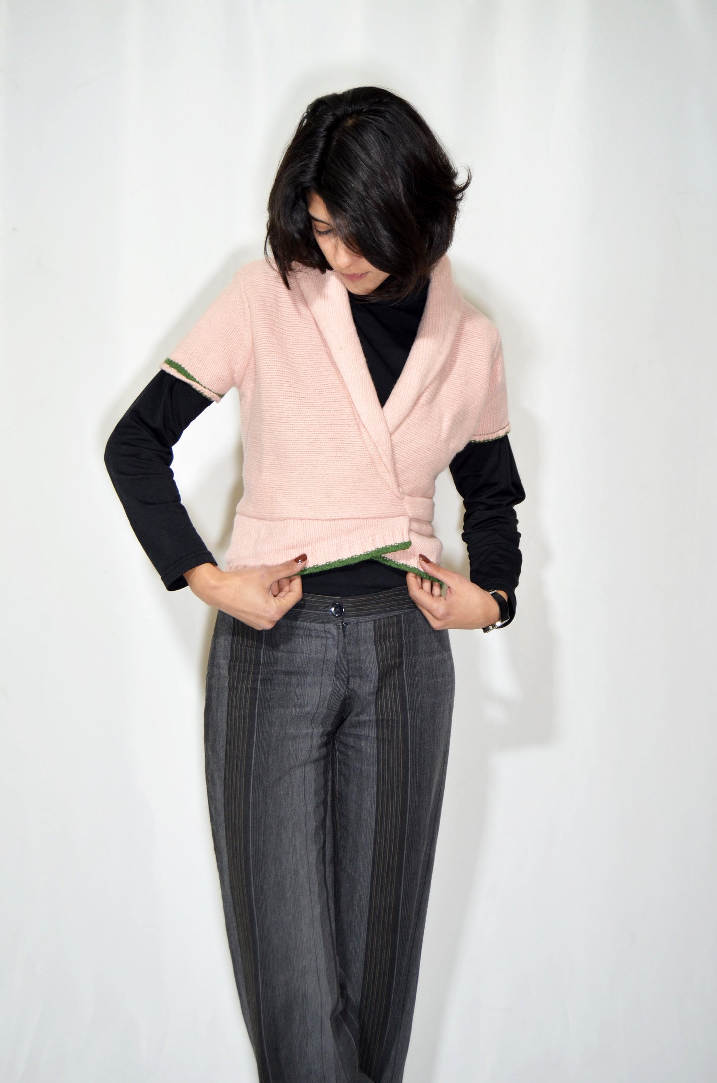Pink Wool Vintage Cache-Coeur
