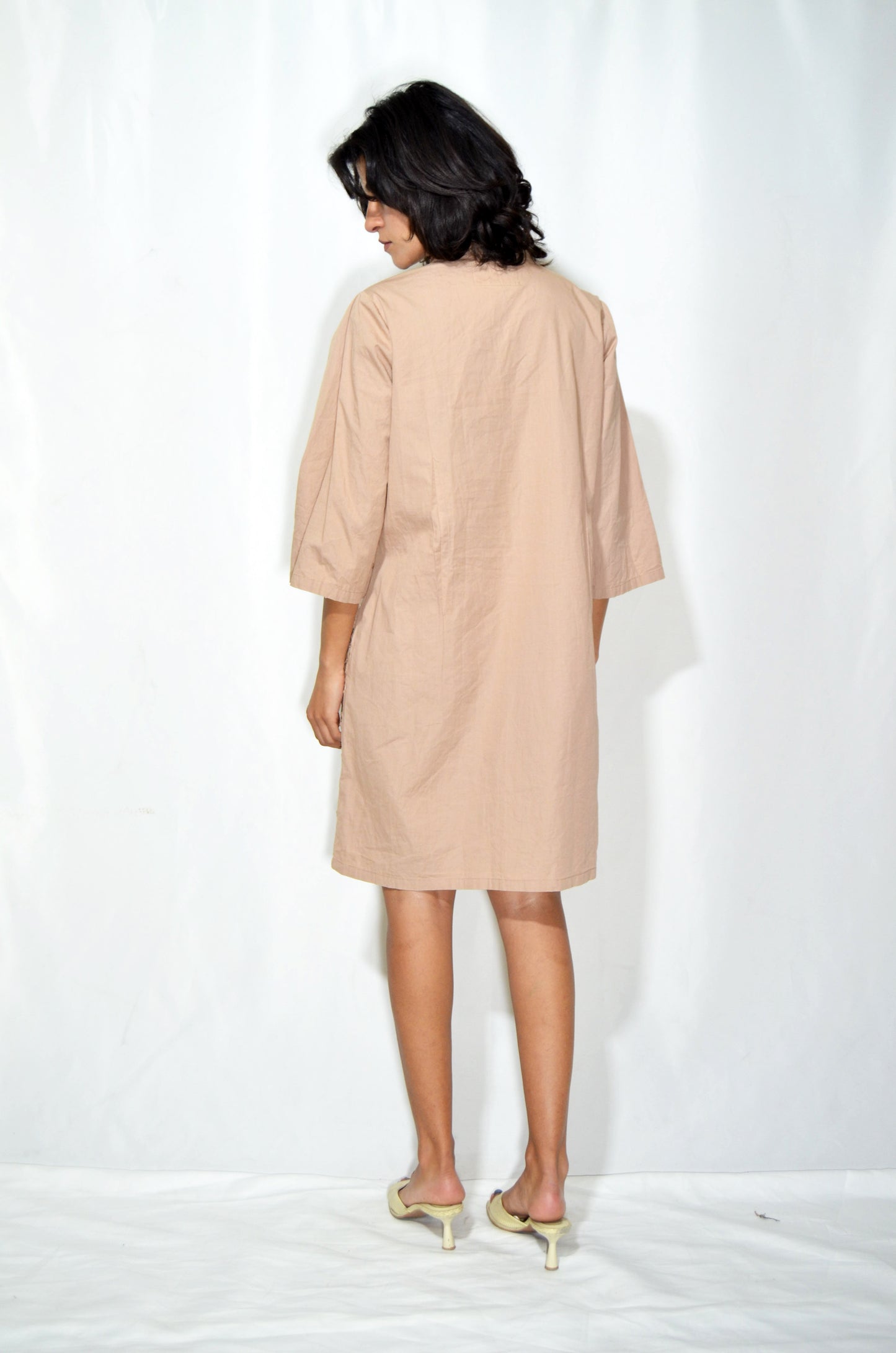 Brown Vintage Patterned Dress