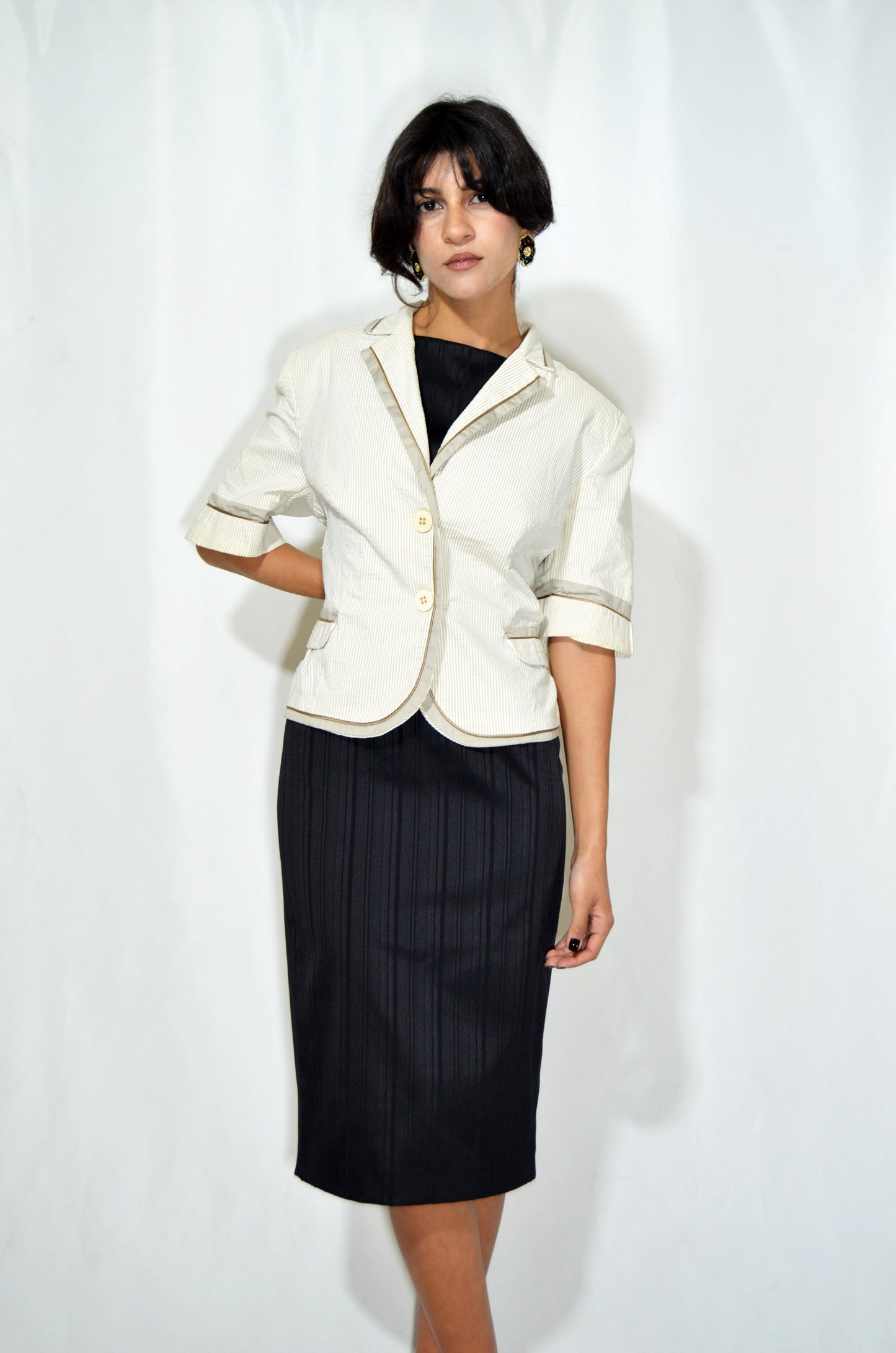 Off-White Short Sleeved Vintage Blazer