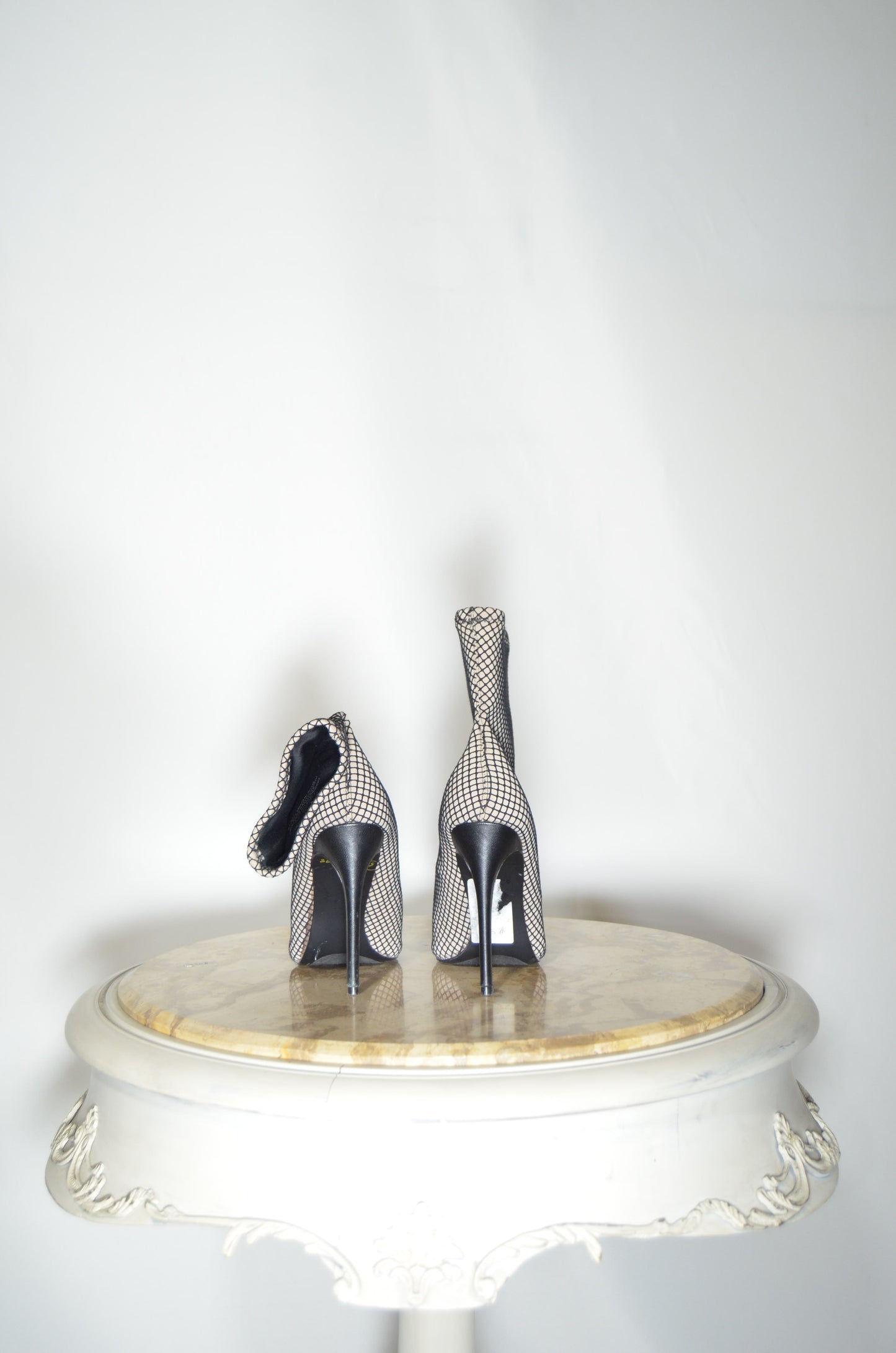 Beige Pointed High Heels