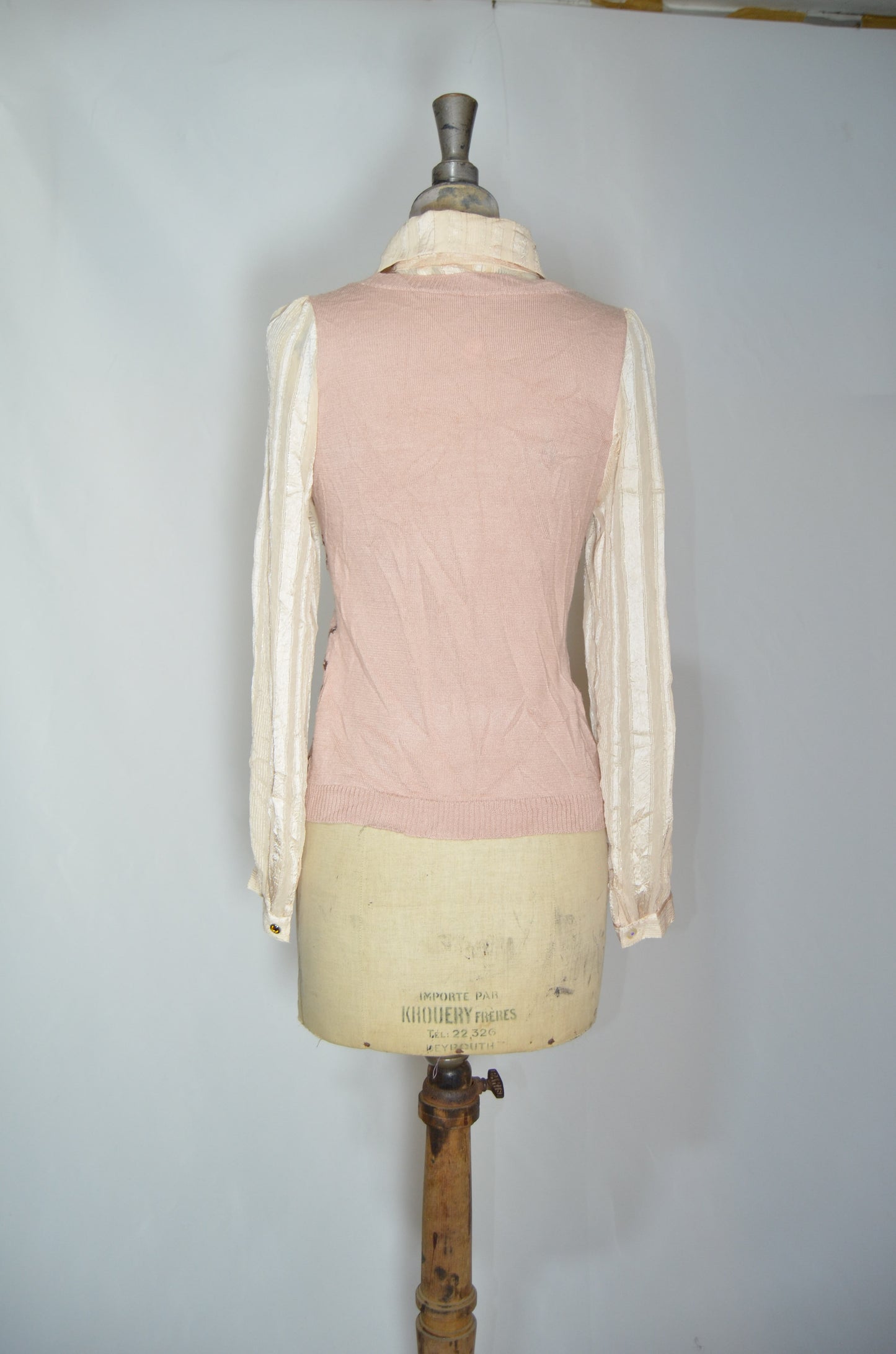 Beige & Pink Patterned Original Top