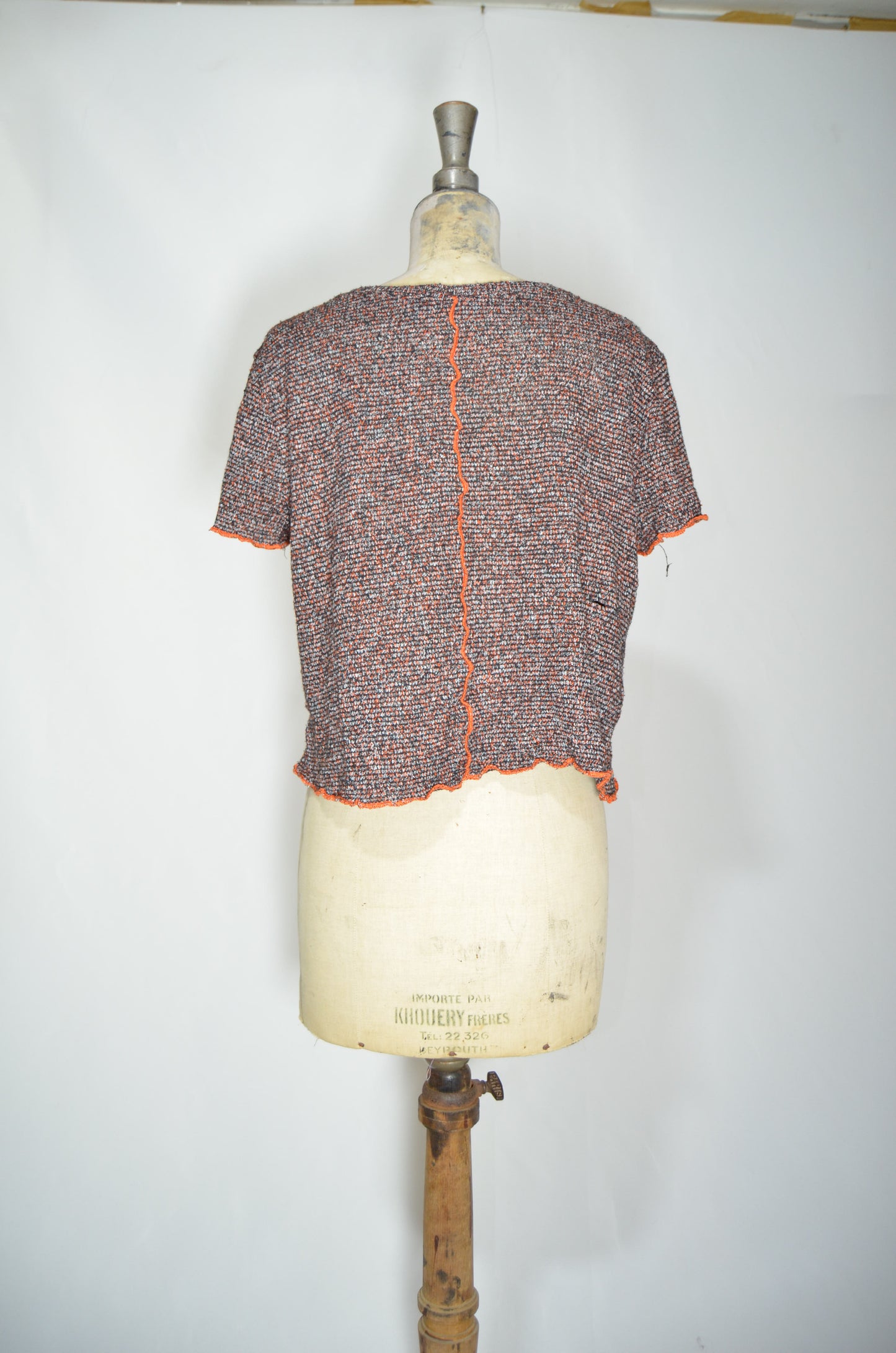 Purple Flowy Top with Orange Details