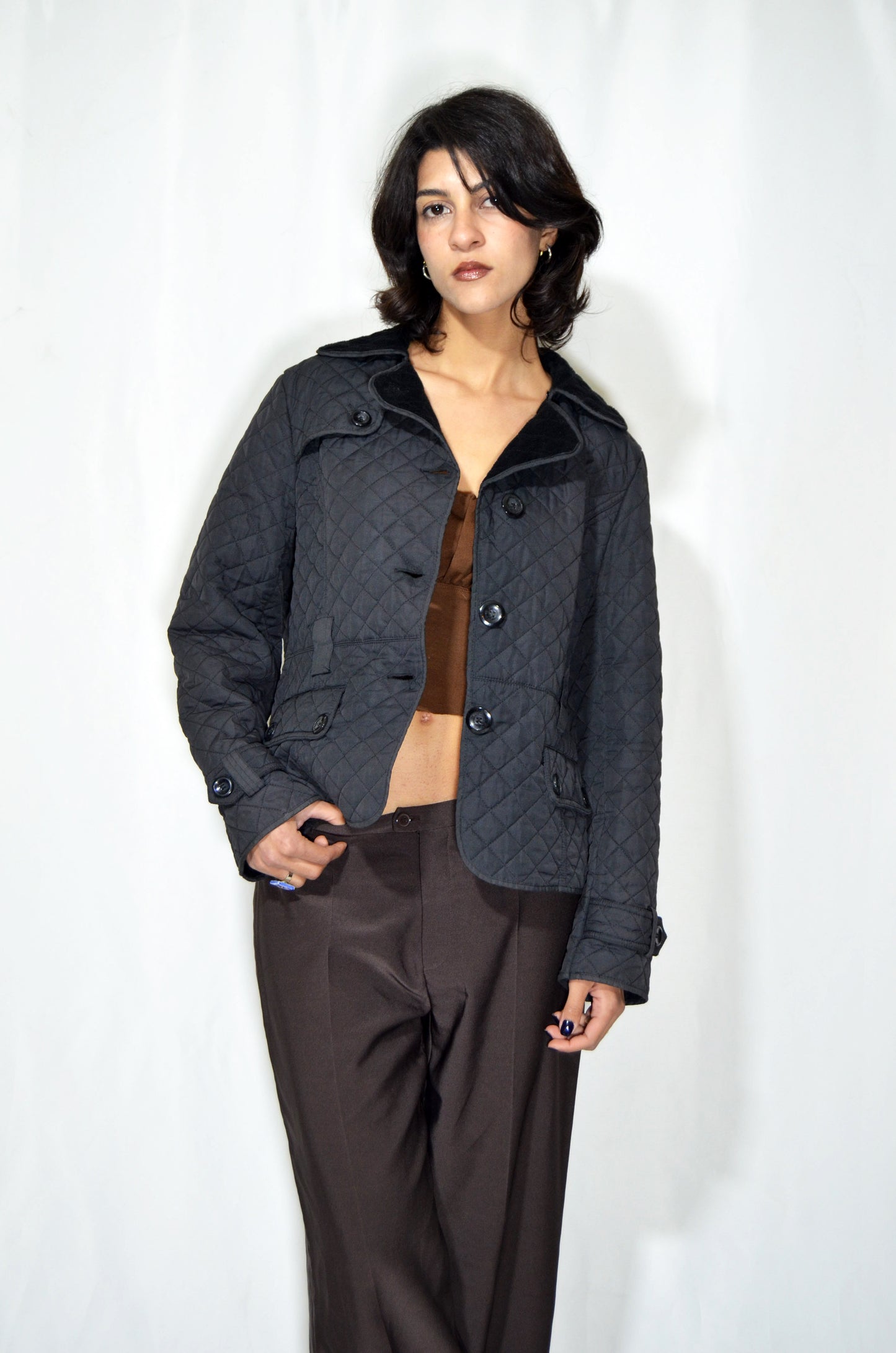 Black Vintage Jacket with fleece lining