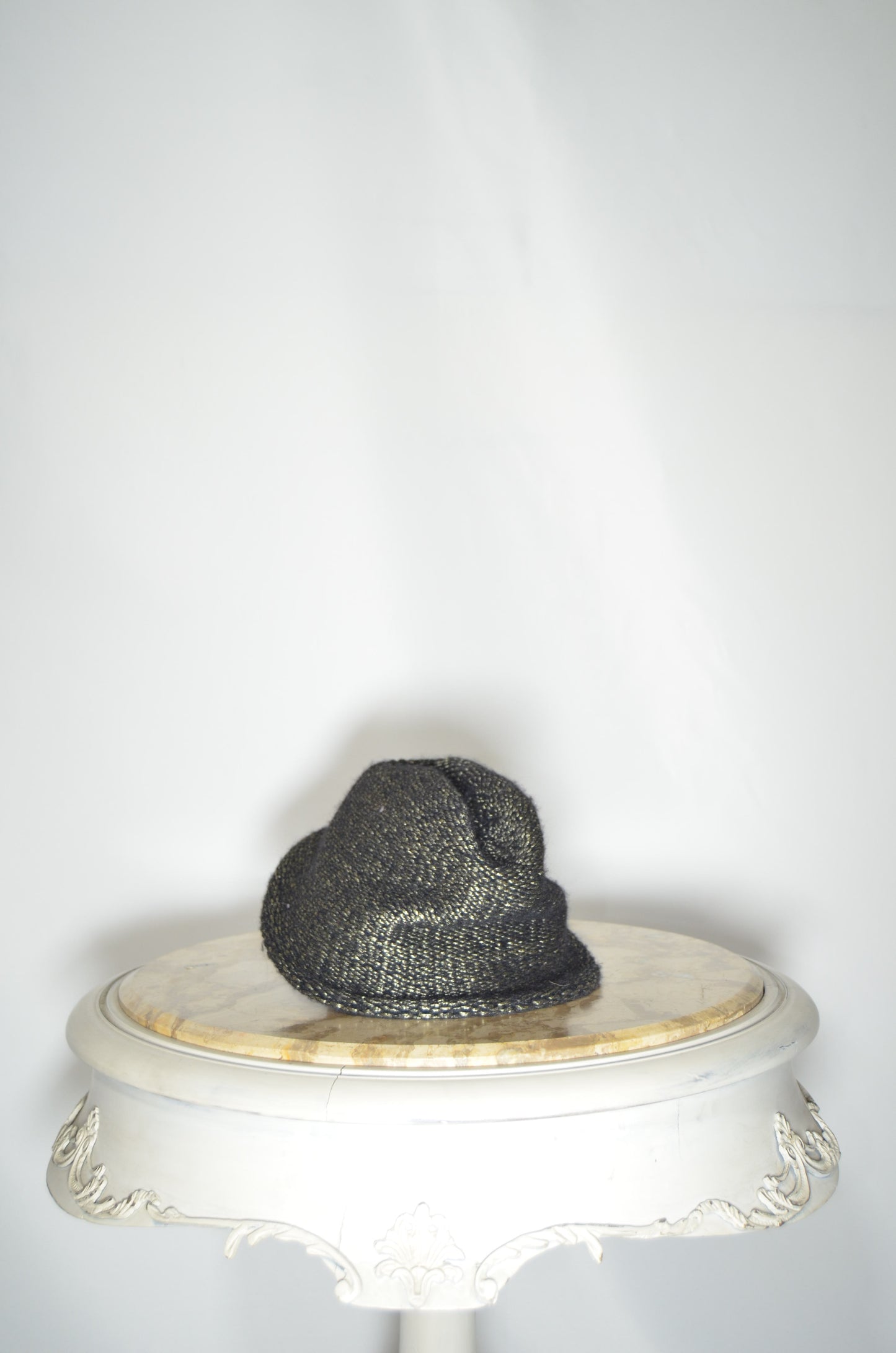 Grey Wool Cloche Hat