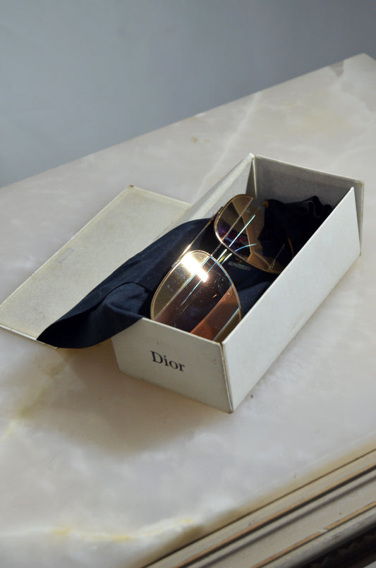 Authentic Vintage Dior Gold Aviator Sunglasses
