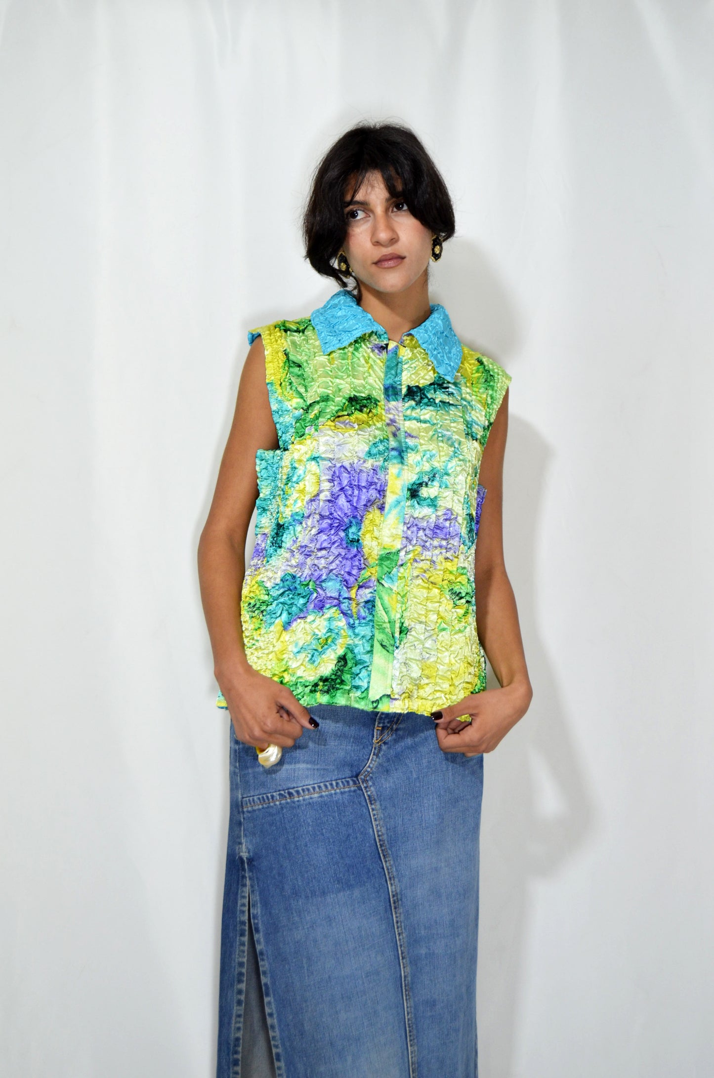 Colorful Reversible Vintage Gilet