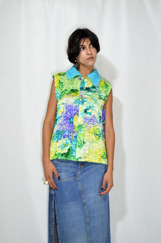 Colorful Reversible Vintage Gilet