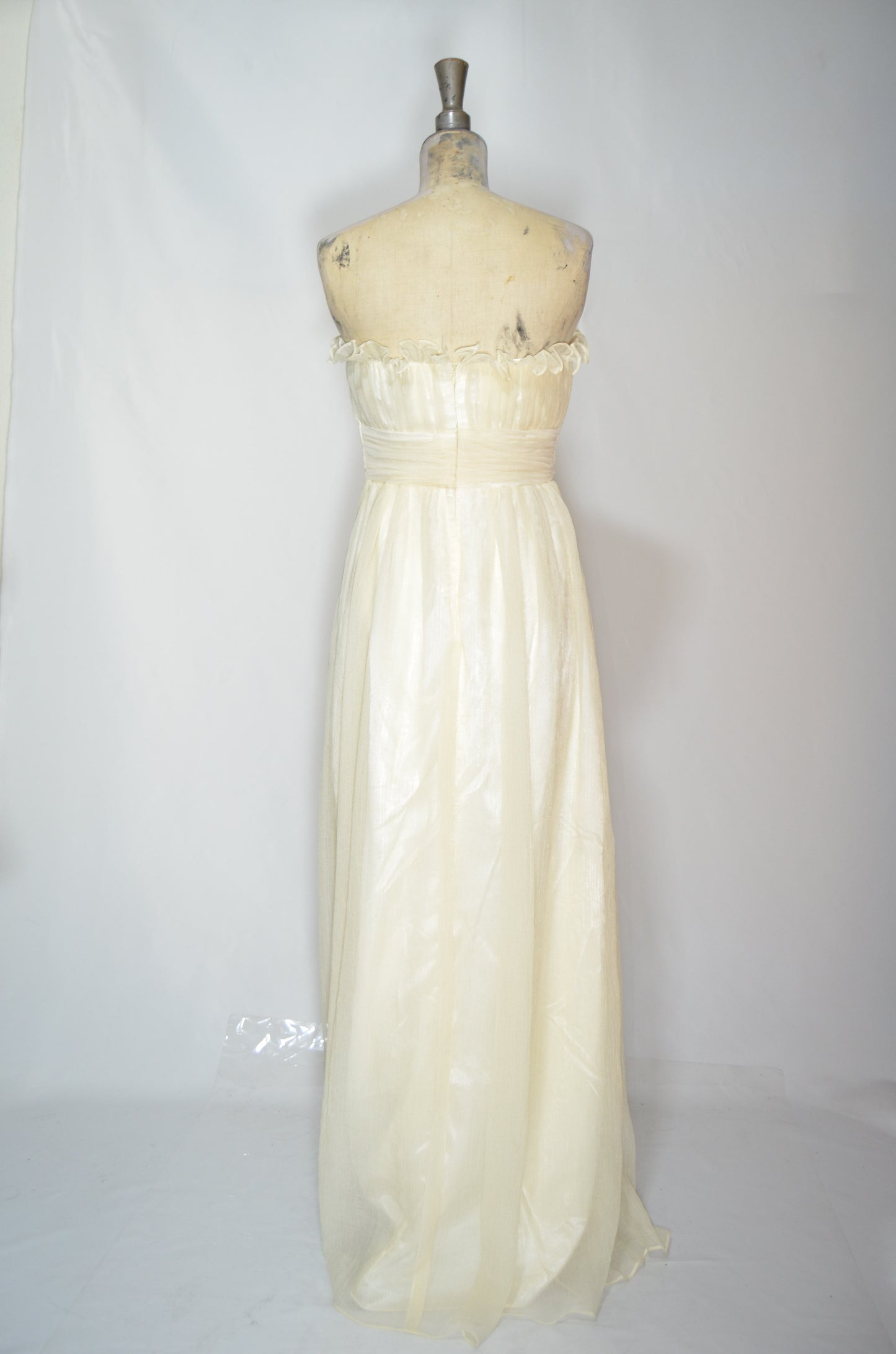 White Voile Fairy Evening Gown