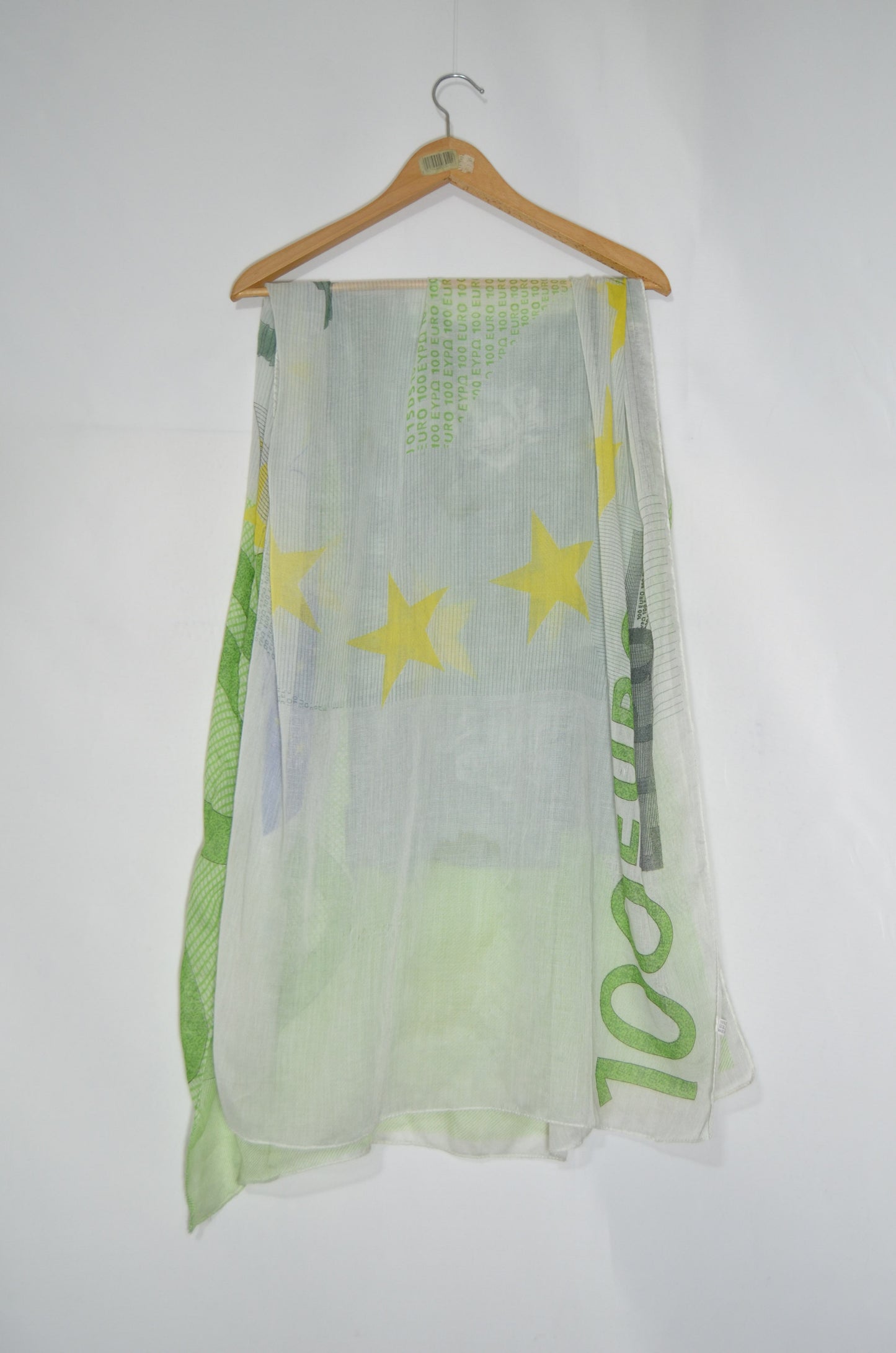 Green & White 100 Euro Scarf