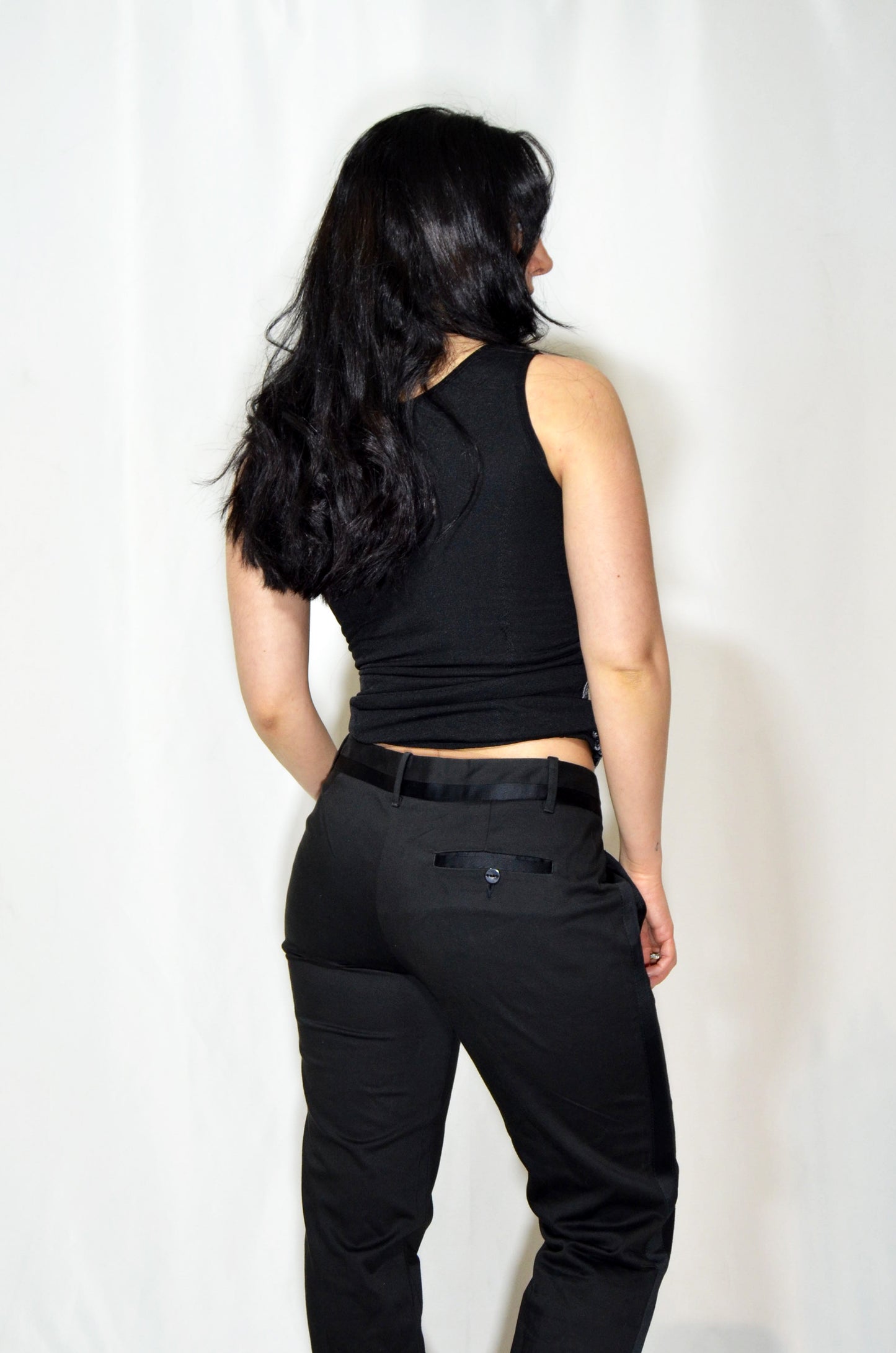 Grey & Black Floral Lacy Vintage top