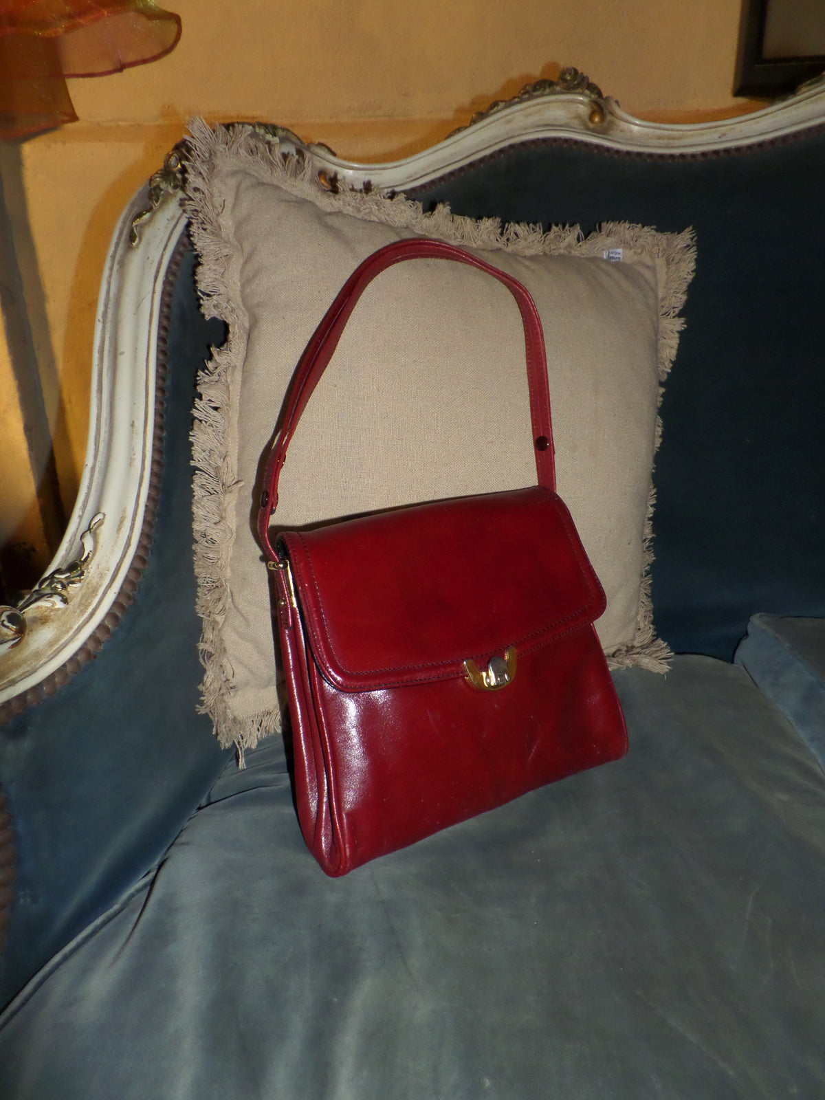 Leather Burgundy Satchel