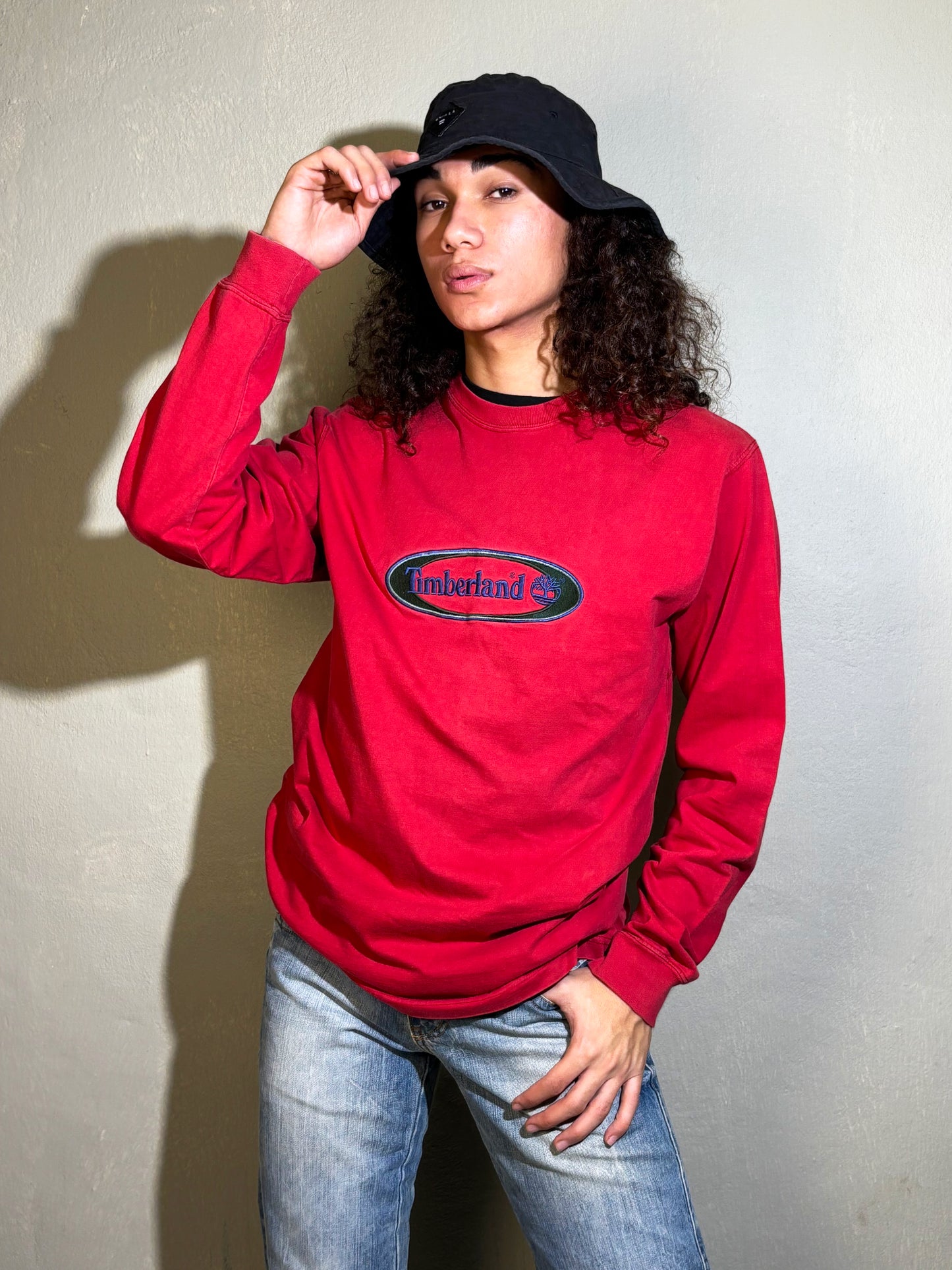 Timberland Red Logo Long-Sleeve Top
